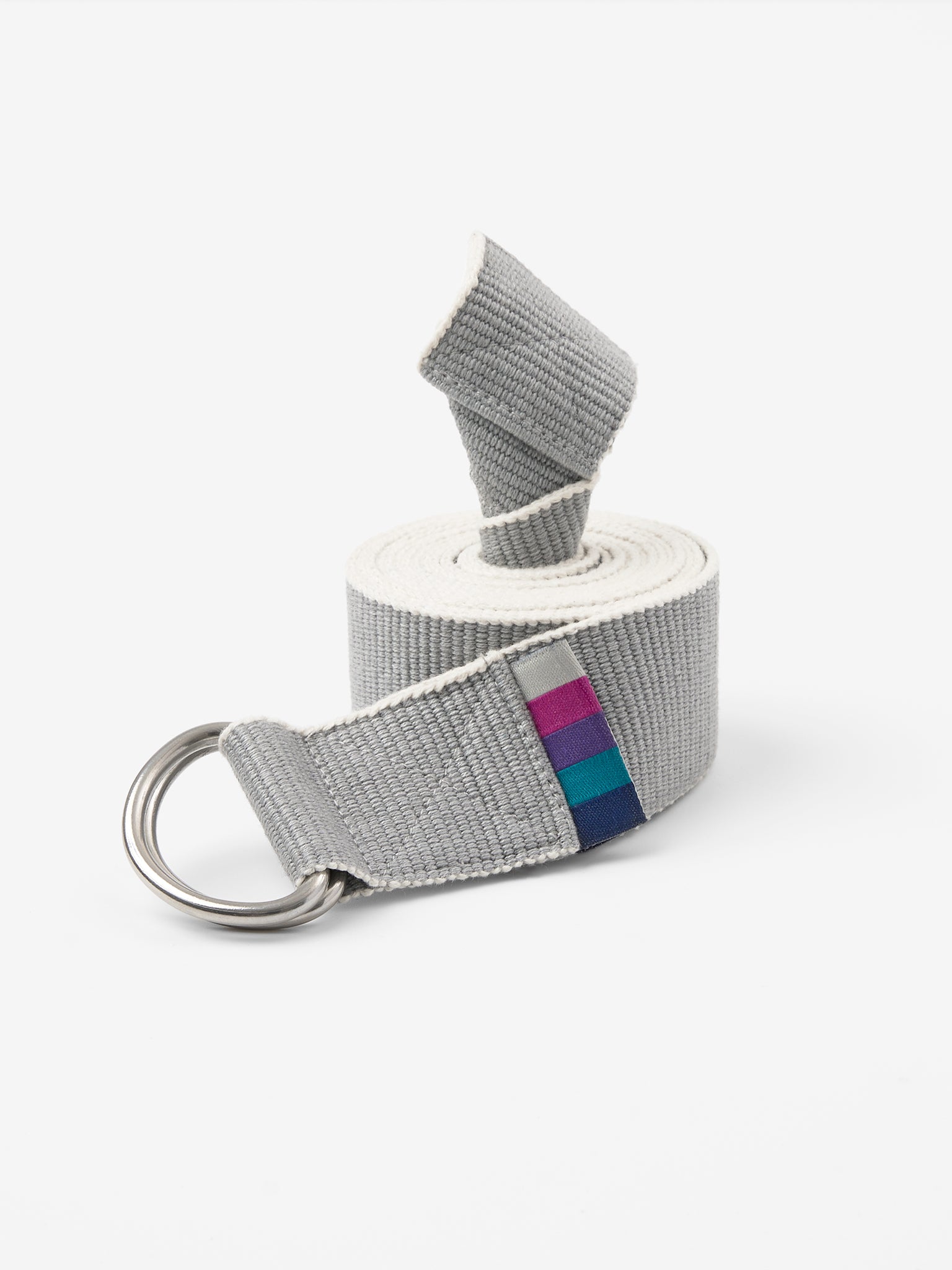 Yogamatters Organic Cotton Chambray D-Ring Yoga Belt for Stretching, Flexibility & Yoga Poses - Perfect for Home Practice & Studio Sessions