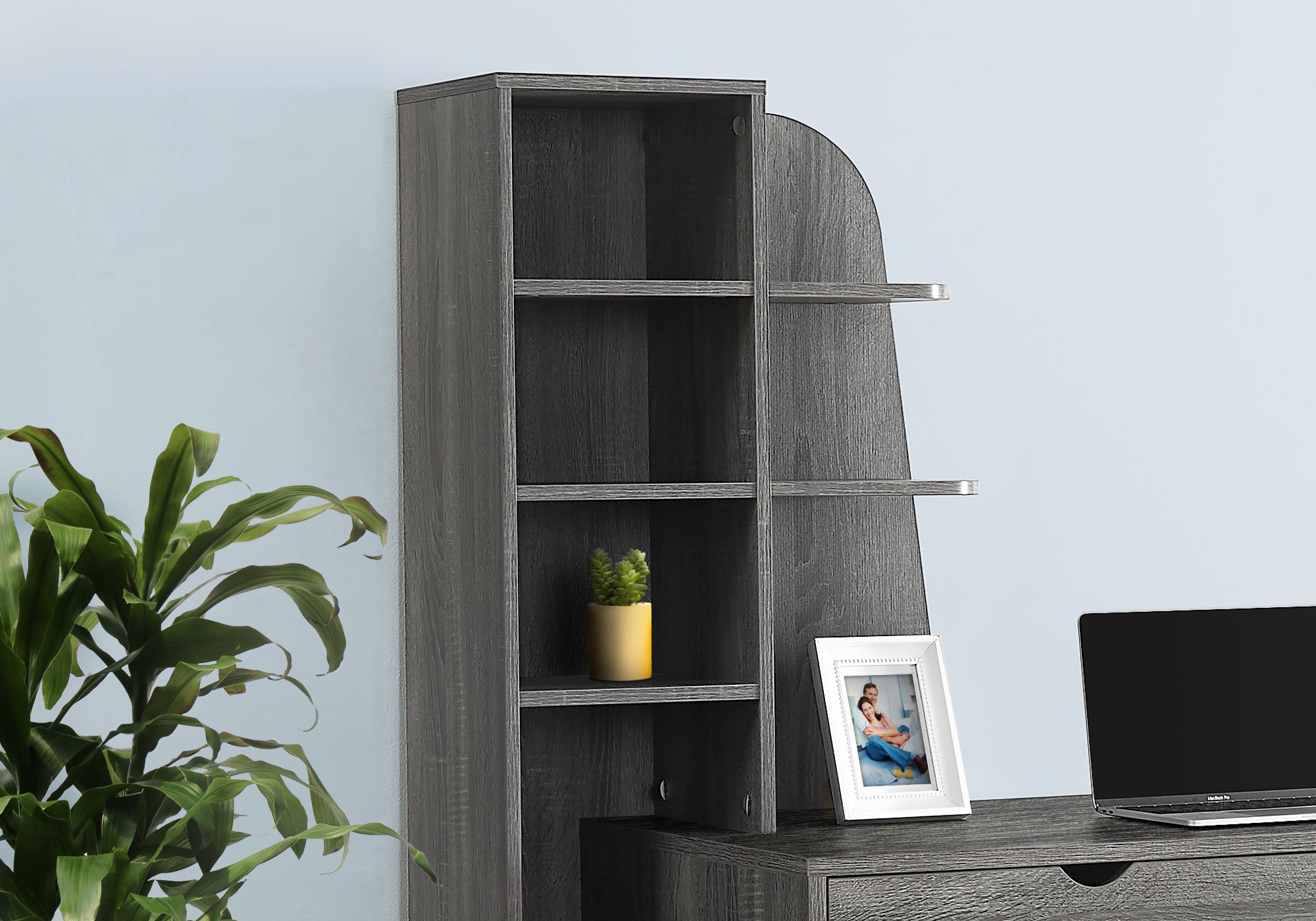 55L Grey Office Series Bookcase - Stylish Storage Solution for Home & Office Organization