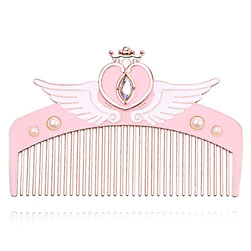 Sailor Moon Hair Brush & Comb Set - Pink Heart Styling Brush for Girls, Anime Cosplay Hair Accessories | Perfect for School, Parties & Gift Giving