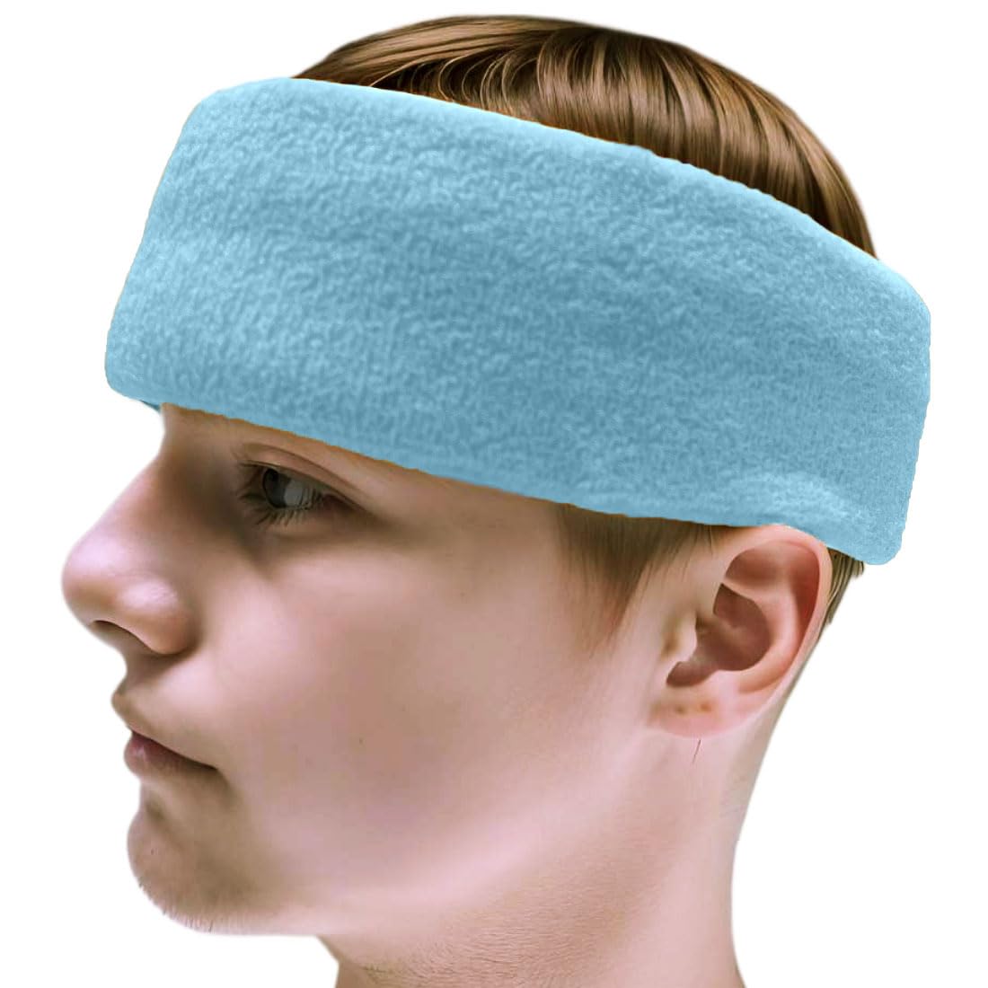 COUVER HB204 Extra Wide Long Thick Sports Headband for Large Heads - Sweat Absorbing Workout Headband for Running, Yoga, Tennis & Gym - 1 Pack