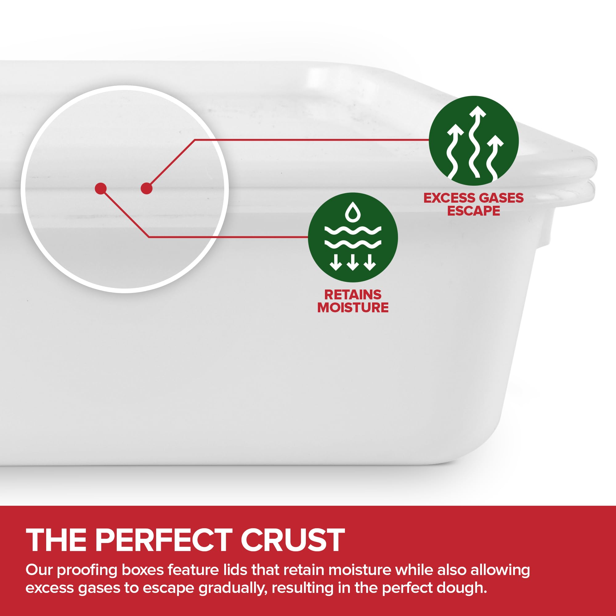 Stock Your Home Pizza Dough Proofing Container with Lid (2 Pack) - Bread Dough Rising Box for Homemade Pizza, Sourdough & Artisan Bread Baking | Perfect for Kitchen, Bakery & Food Prep
