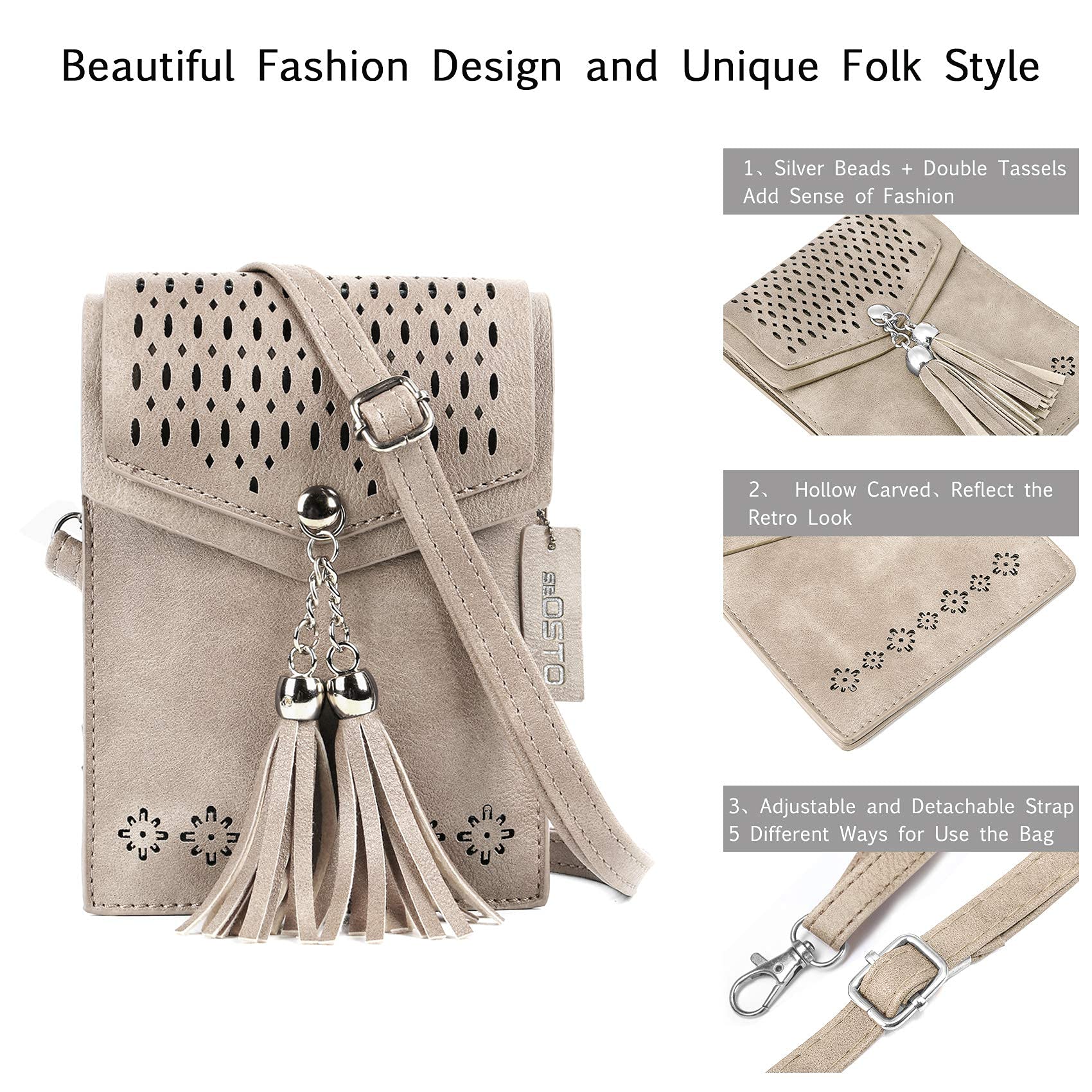 Stylish Crossbody Phone Bag for Women & Teens - Small Shoulder Purse with Wallet - Perfect for Travel, Shopping & Everyday Use