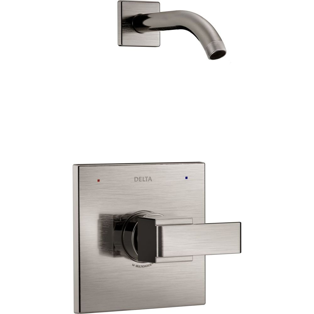 Delta Ara 14 Series Single-Function Shower Valve Trim Kit in Brushed Nickel - T14267-SSLHD Shower Handle & Trim (Valve/Shower Head Sold Separately) - Perfect for Bathroom Renovations & Modern Home Upgrades