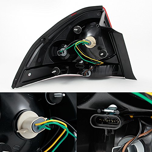 AKKON Black Tinted Tail Lights Pair for Chevy Impala - Replacement Rear Lamps (Driver & Passenger Side) - Perfect for Night Driving & Car Customization