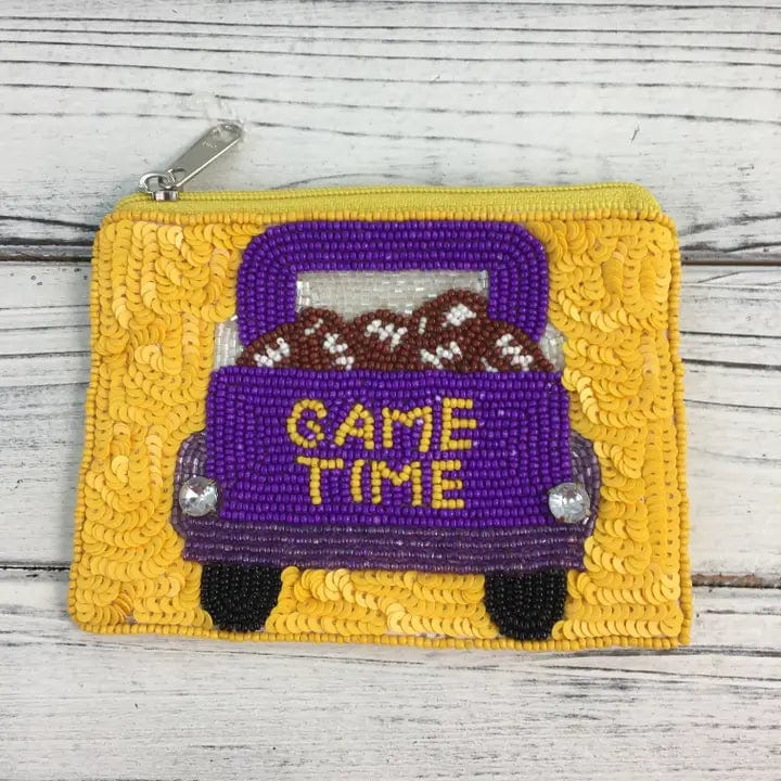 LSU Tigers Sequin Money Pouch for Game Day - Glittery Waist Bag for Football Tailgates, Concerts & Festivals (Perfect for LSU Fans & Sports Events)