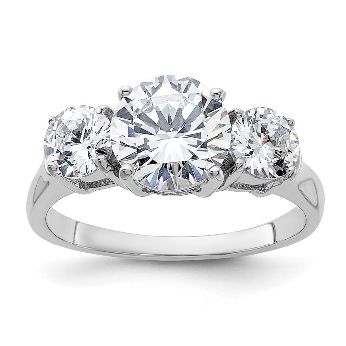 925 Sterling Silver Cubic Zirconia Ring for Women - Elegant CZ Simulated Diamond Wedding Band, Promise Ring & Anniversary Gift (Perfect for Engagement, Valentine's Day & Special Occasions)