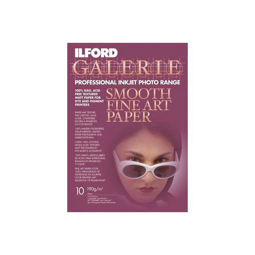 Ilford Galerie Smooth Fine Art Paper - Premium Matte Photo Paper for Inkjet Printing - Ideal for Art Prints, Photography, and Professional Presentations