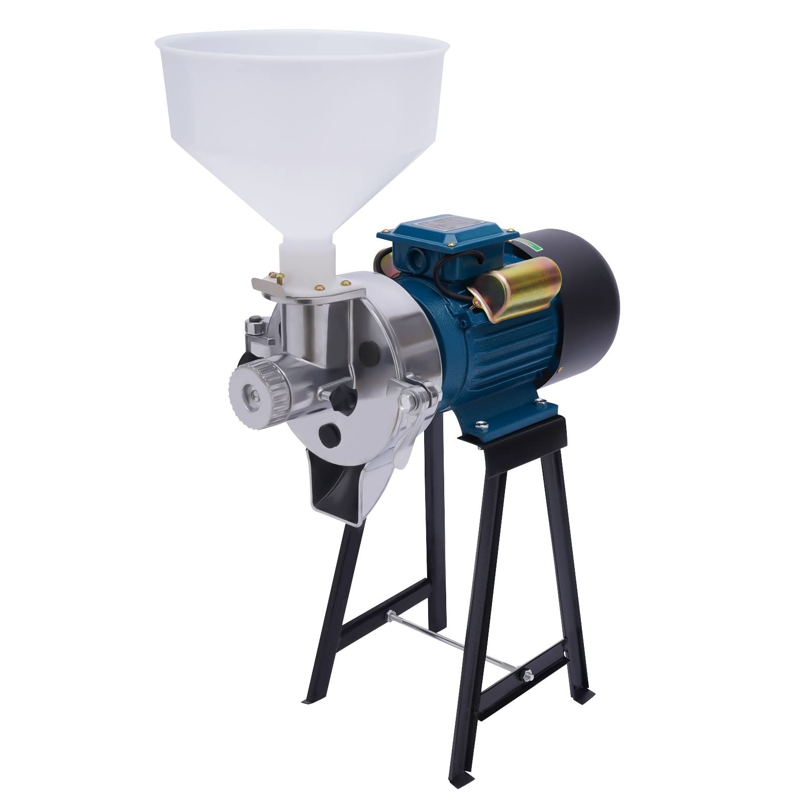 2200W Electric Grain Mill Grinder for Home & Commercial Use - 110V Wet/Dry Flour Mill with Funnel - Perfect for Soymilk, Wheat, Cereals & Coffee Beans - Ideal for Bakeries, Restaurants & Home Kitchens