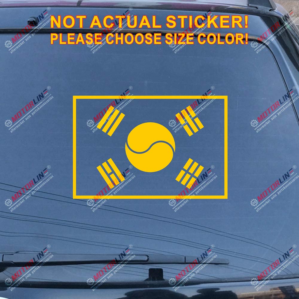 South Korea Flag Vinyl Sticker - 20x13.3