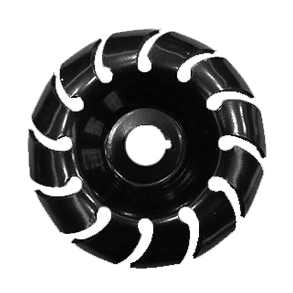 High Hardness 65mm Wood Carving Disc - 12 Teeth 16mm Bore Angle Grinder Attachment for Woodworking & DIY Projects | Perfect for Shaping, Trimming & Carving Wood (Black)