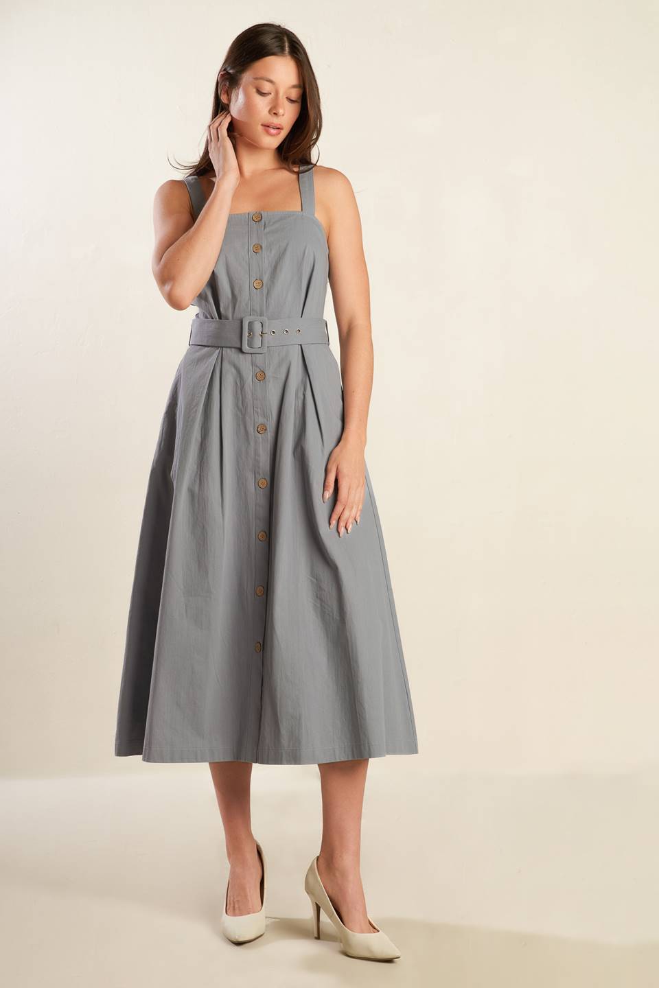 California Dreaming Button Down Dress for Women - Flowy Summer Casual Dress with Pockets - Perfect for Beach, Vacation & Everyday Wear