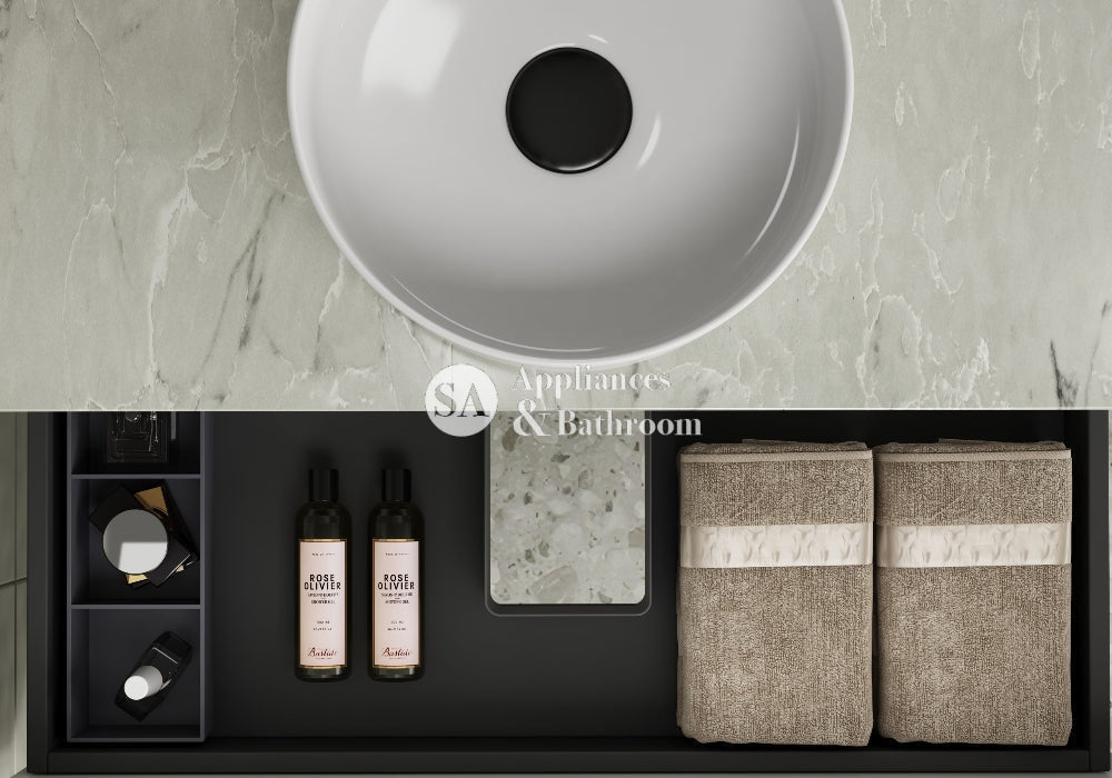Aulic 750mm Moreno Wall Mounted Bathroom Vanity with Sink - Modern Floating Vanity for Small Bathrooms (CAWH51 750) | Perfect for Apartments, Powder Rooms & Space-Saving Bathroom Designs