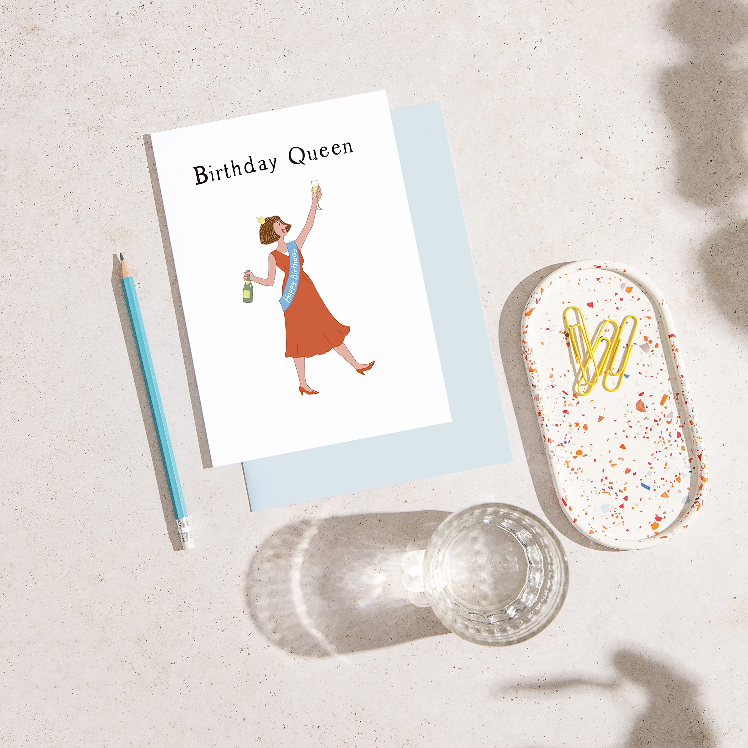 Huxters ‘Birthday Queen’ A5 Funny Birthday Card for Women - Sassy & Unique Greeting Card with Envelope - FSC Certified Eco-Friendly Paper - Perfect for Wives, Girlfriends & Best Friends Birthday Gifts