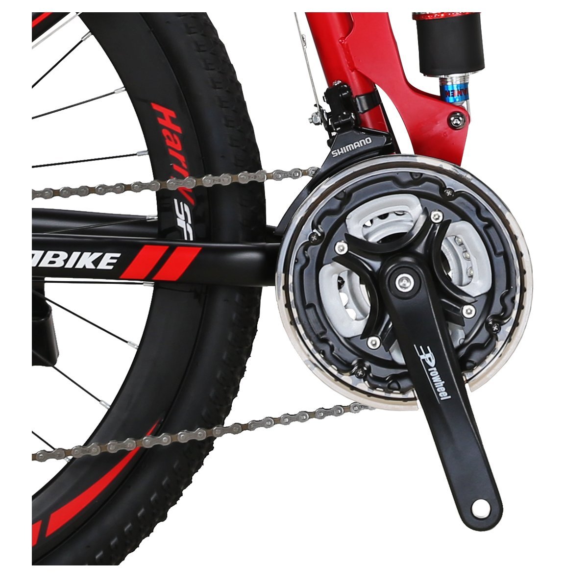 EUROBIKE 21 Speed Folding Bike for Adults - 26/27.5 Inch Dual Suspension Mountain Bike - Compact & Portable for Commuting, Travel & City Riding