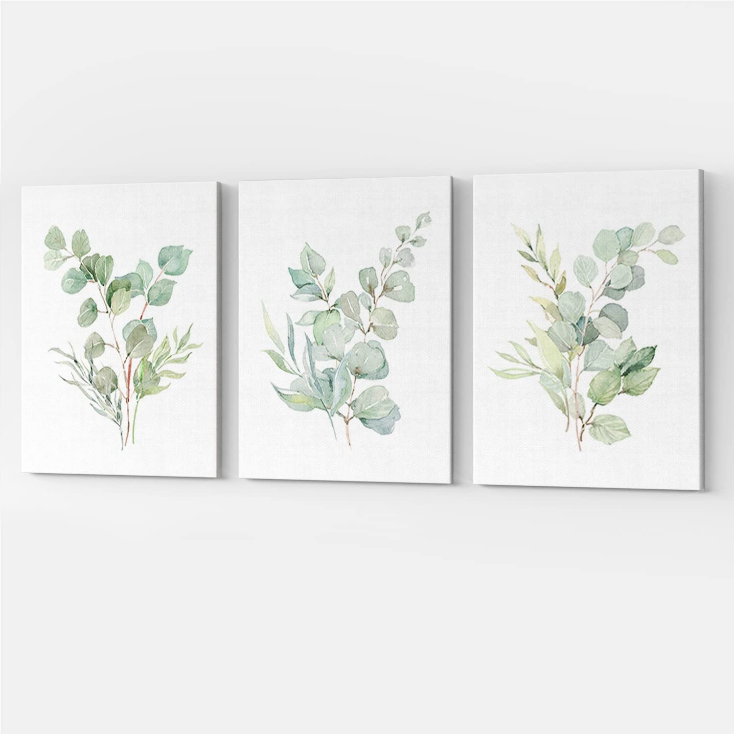 GUBIYU Set of 3 Green Leaves Botanical Wall Art Prints - 16