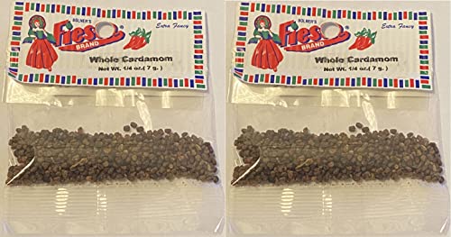 Bolner's Fiesta Whole Cardamom Seeds - 1/4 Ounce (Pack of 2) | Premium Spice for Baking, Cooking & Tea | Perfect for Indian Cuisine, Desserts & Aromatic Beverages