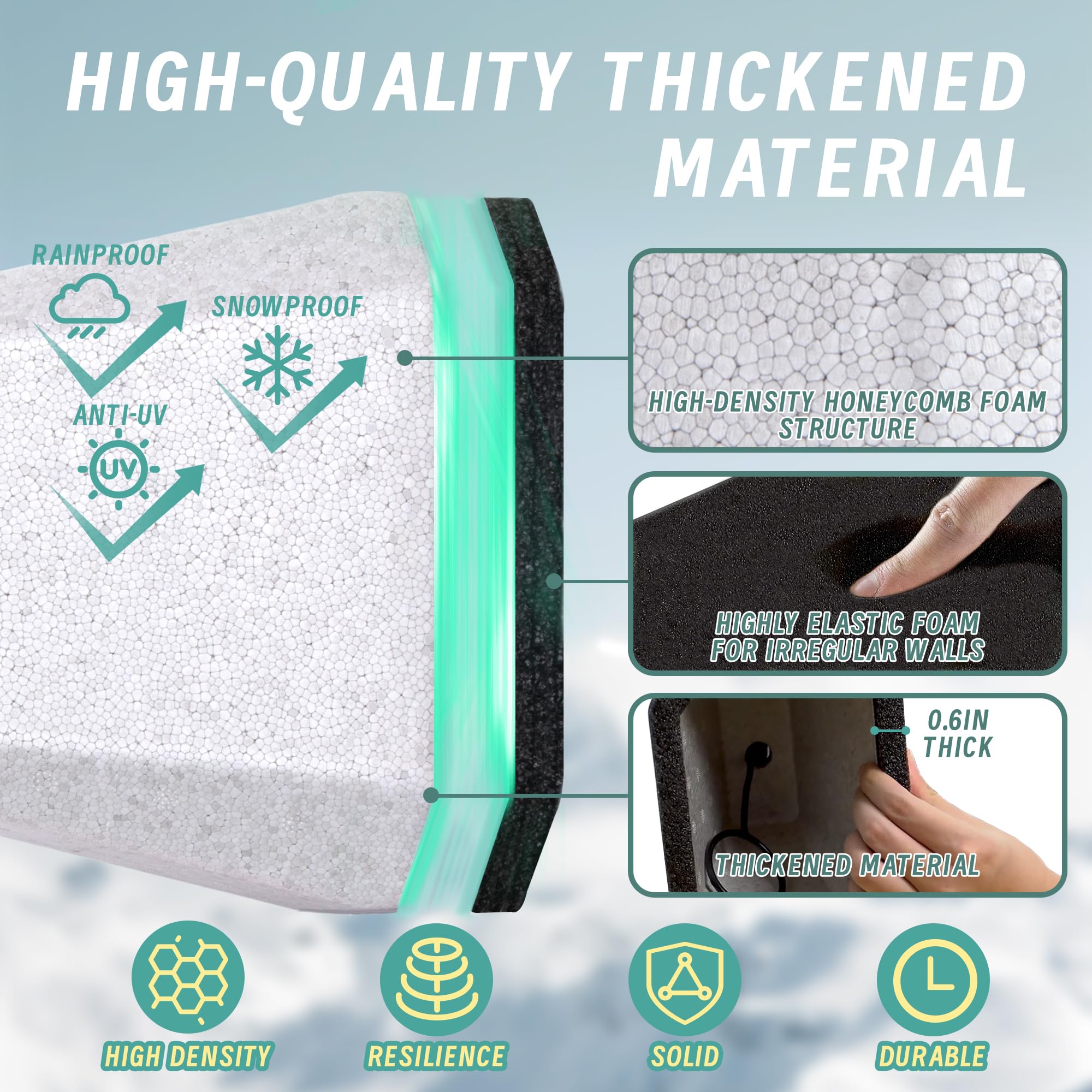 3 Pack Outdoor Faucet Cover - Thickened Insulated Foam Spigot Protector for Winter Freeze Protection | Reusable Hose Bib Cover | Perfect for Garden, Yard & Home Exterior Water Faucets in Cold Weather