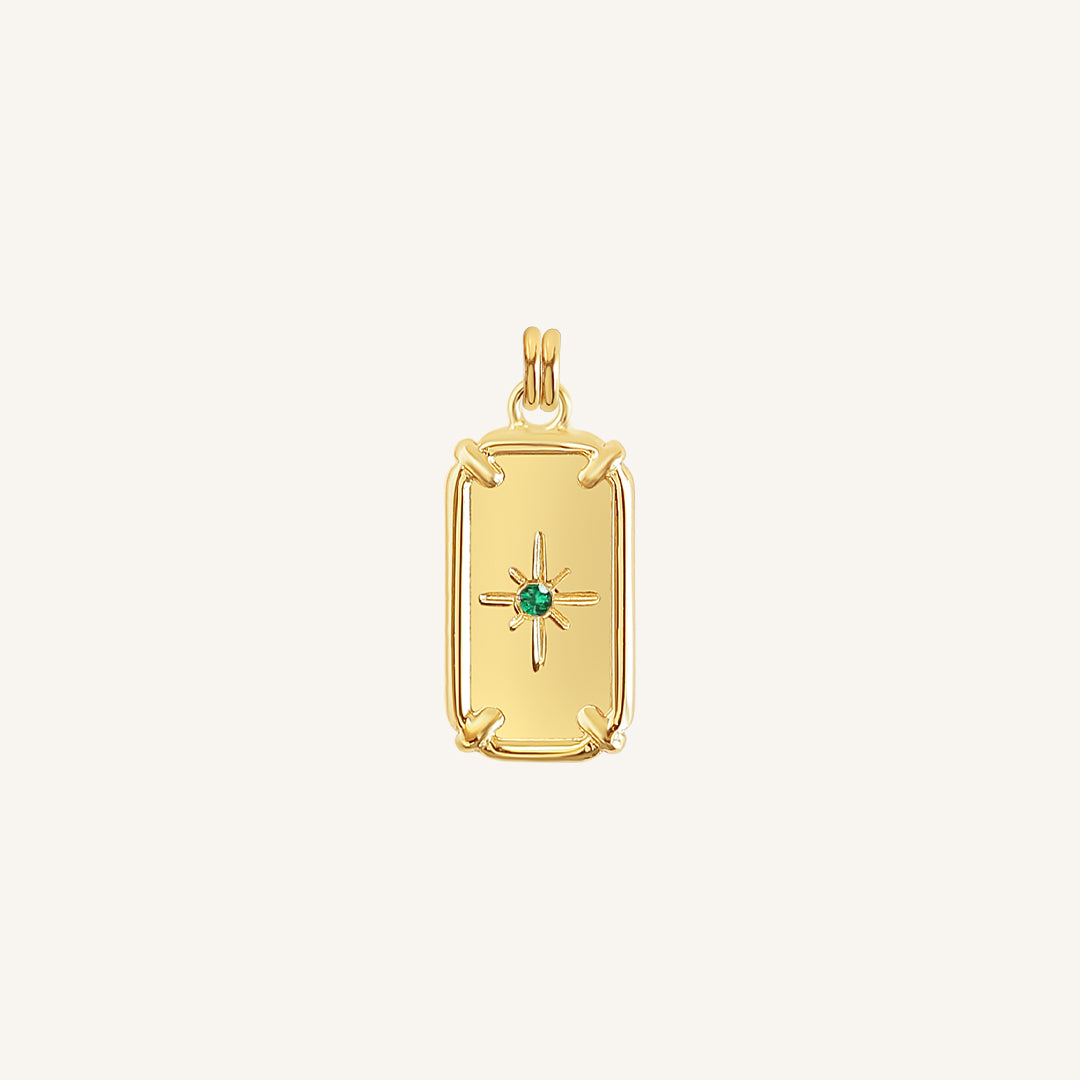 Emerald Ingot Charm Pendant - Genuine Green Gemstone Jewelry for Women - Perfect for Everyday Wear, Gift Giving & Special Occasions
