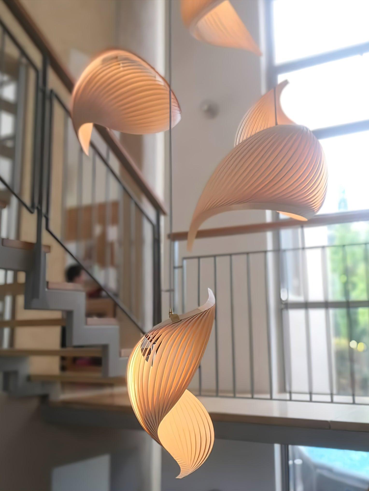 Nautilus Shell Pendant Light - Modern Boho Ceiling Fixture for Dining Room, Bedroom & Living Room Decor
