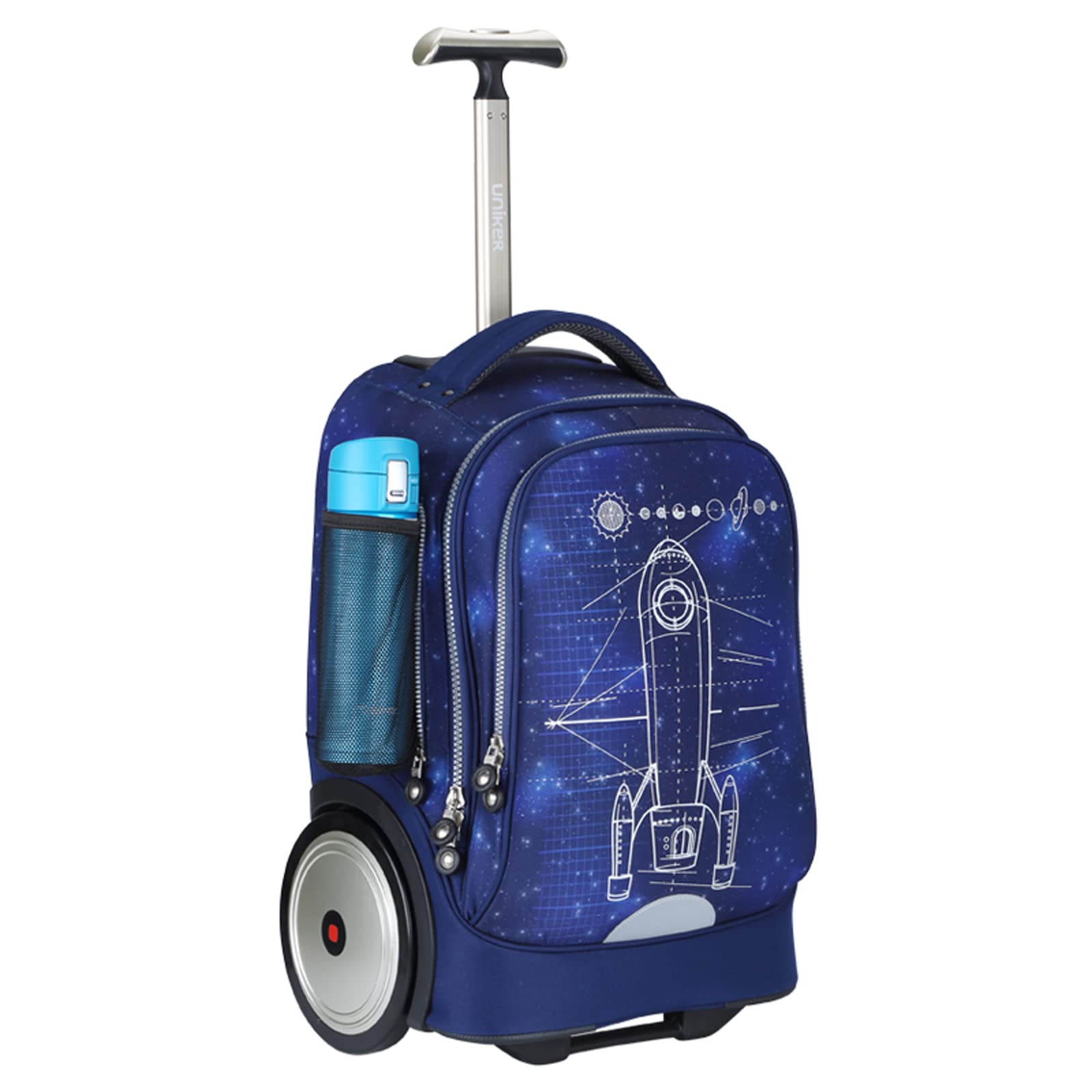 14-19 Inch Rolling Laptop Backpack with Wheels - Wheeled Computer Bag for College & School, Blue Trolley Bookbag | Perfect for Commuting, Business Travel & Campus Use
