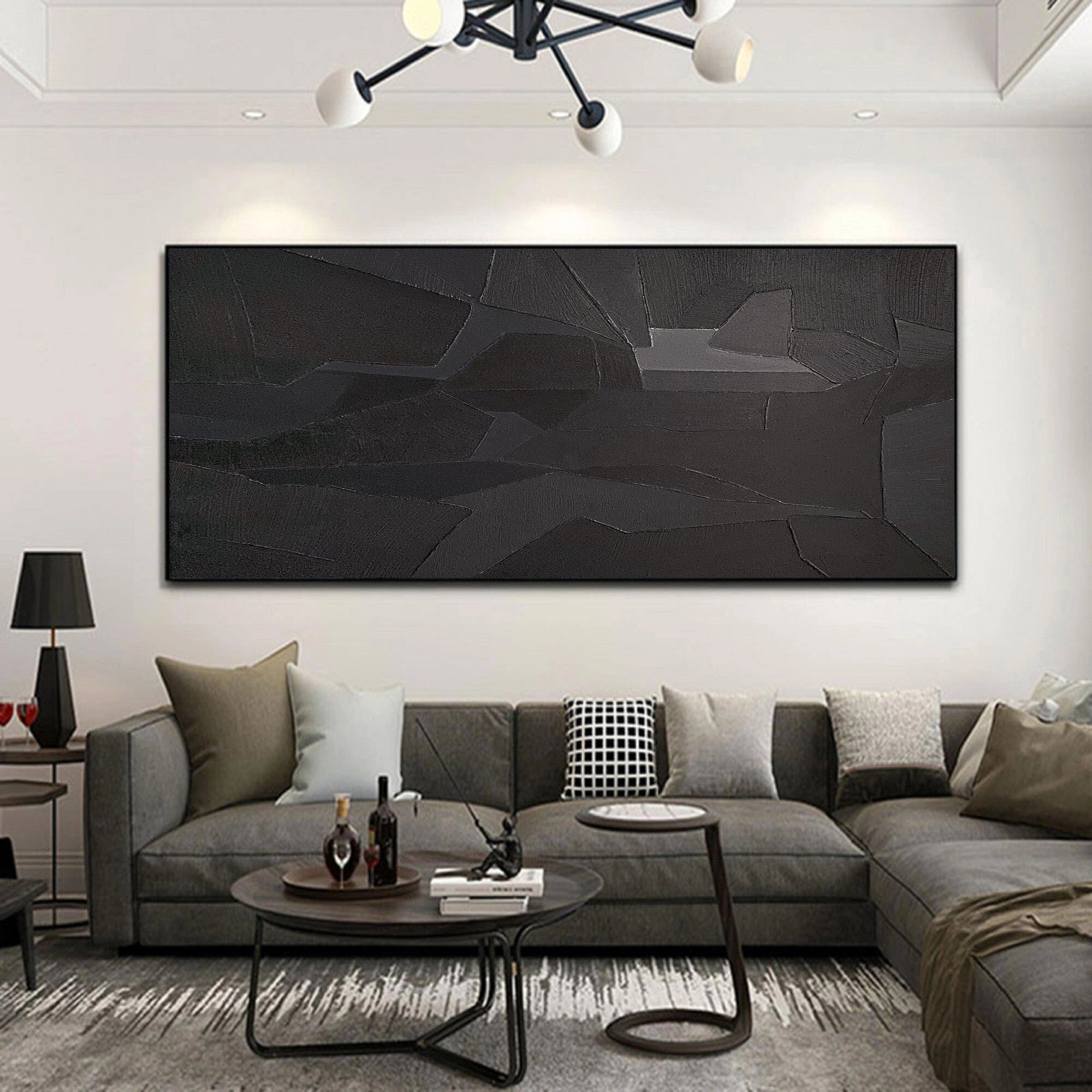 Minimalist Zen Canvas Painting #MZ019 - Modern Abstract Wall Art for Home Office Decor, Meditation Room & Living Room