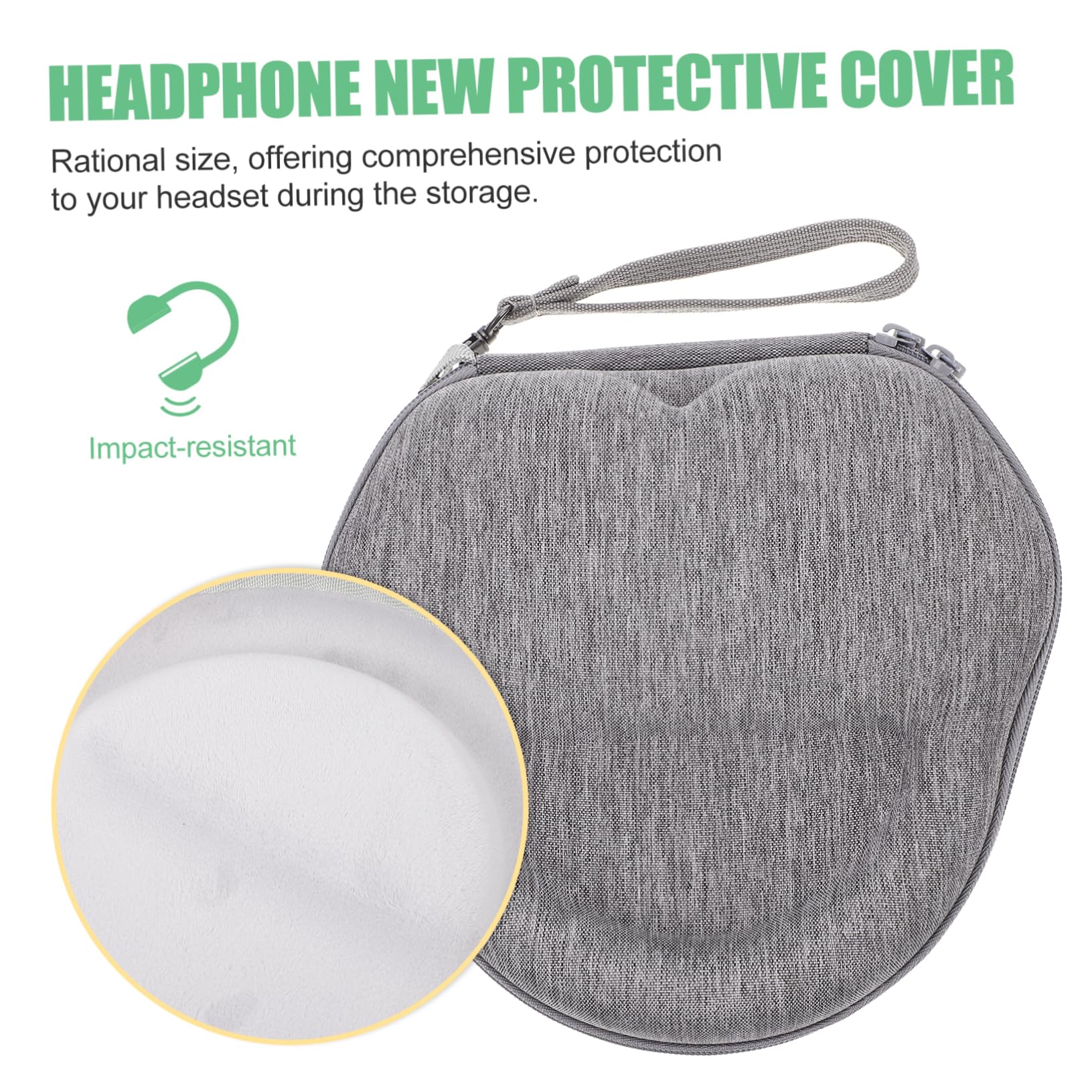 HOMSFOU Anti-Scratch Headphone Case - Durable 2-Pack Carrying Pouch for Headphones - Portable Protective Storage Bag for Travel, Gym, and Daily Use