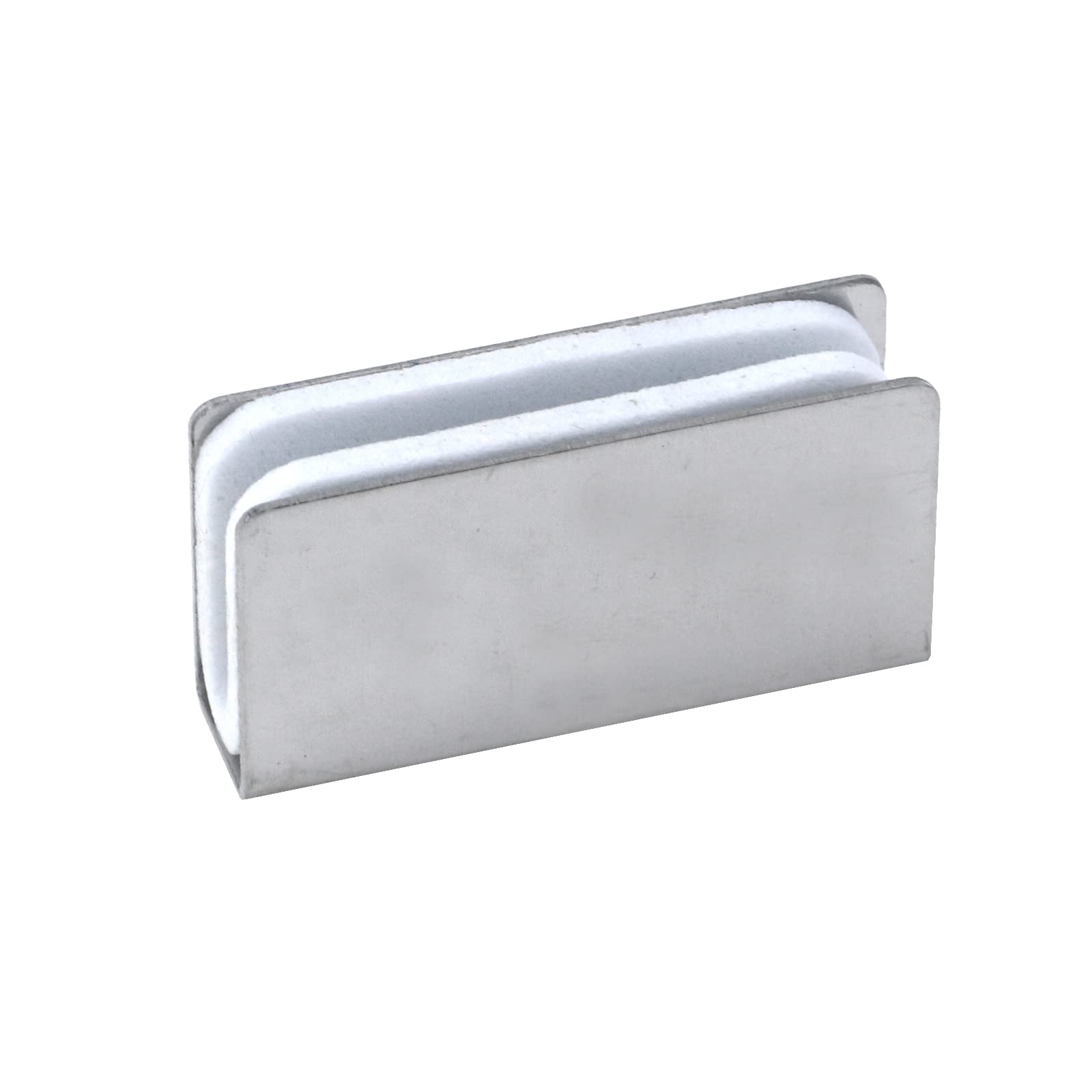 4-Pack Magnetic Glass Cabinet Latches - Silver Strikes Plate Touch Clamps for Wardrobe & Glass Doors