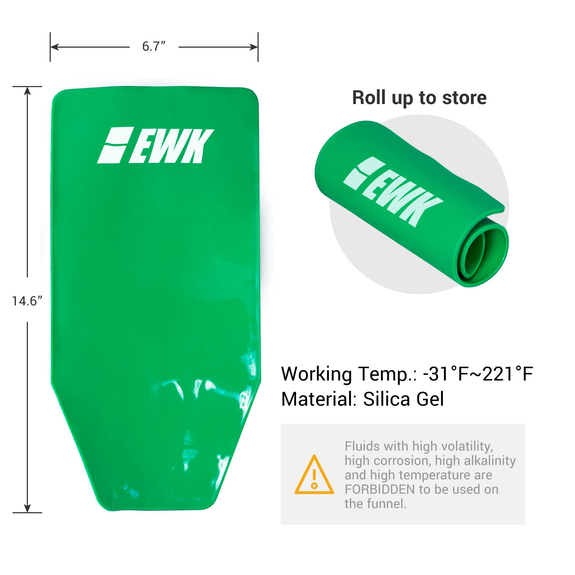 EWK Flexible Oil Funnel - Reusable Spill-Free Oil Change Tool for Cars, Motorcycles & Lawn Mowers - Perfect for DIY Oil Changes & Garage Maintenance