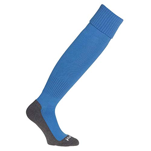 uhlsport Men's Team Pro Essential Soccer Socks - Size 37-40 (US 4-7) - Cyan Blue Athletic Football Socks for Training & Matches - Moisture Wicking & Arch Support