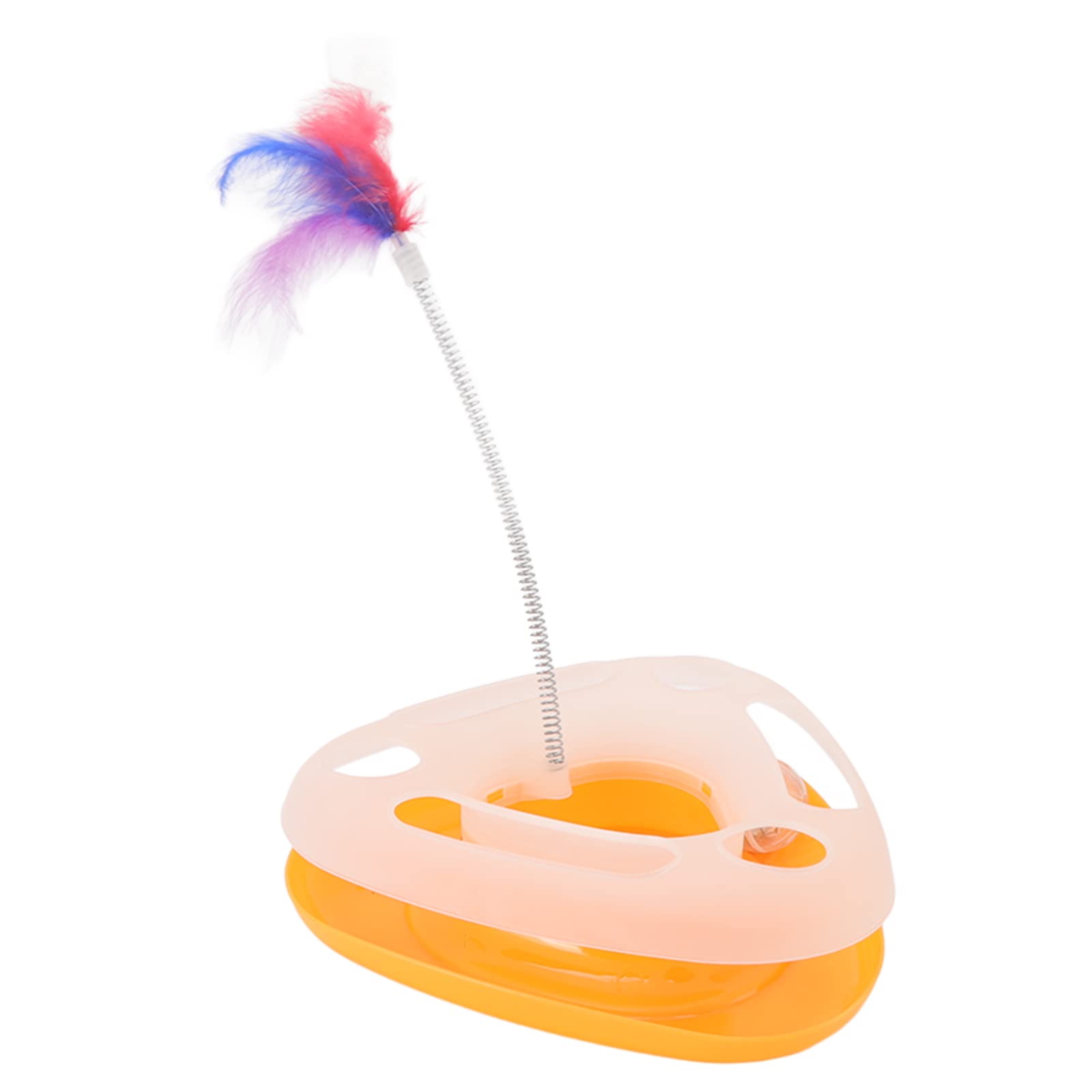 Interactive Cat Toy with Turntable - Fun Exercise & Boredom Relief for Indoor Cats - Light Up Spinning Toy for Playtime & Mental Stimulation - Perfect for Kittens & Adult Cats