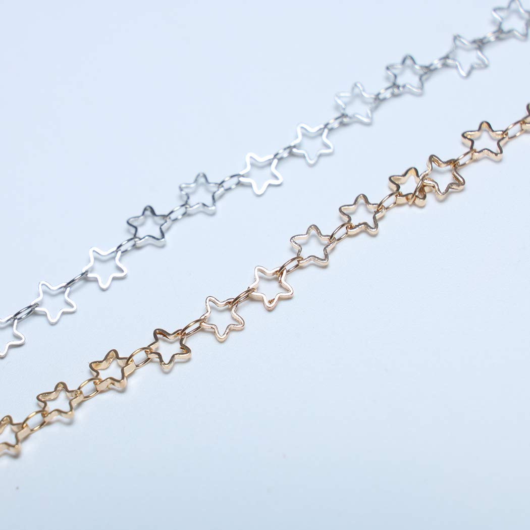 Yienate Elegant Hollow Five-Pointed Star Anklet - Gold Beach Foot Jewelry for Women & Girls | Perfect for Summer Vacations, Pool Parties & Boho Fashion