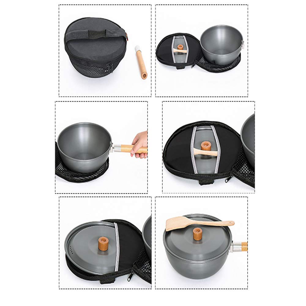 Portable Outdoor Picnic Wok with Storage Bag - Chinese Style Removable Cooking Pot for Camping, Hiking, Backpacking & Picnic Activities - Perfect for Outdoor Cooking Adventures
