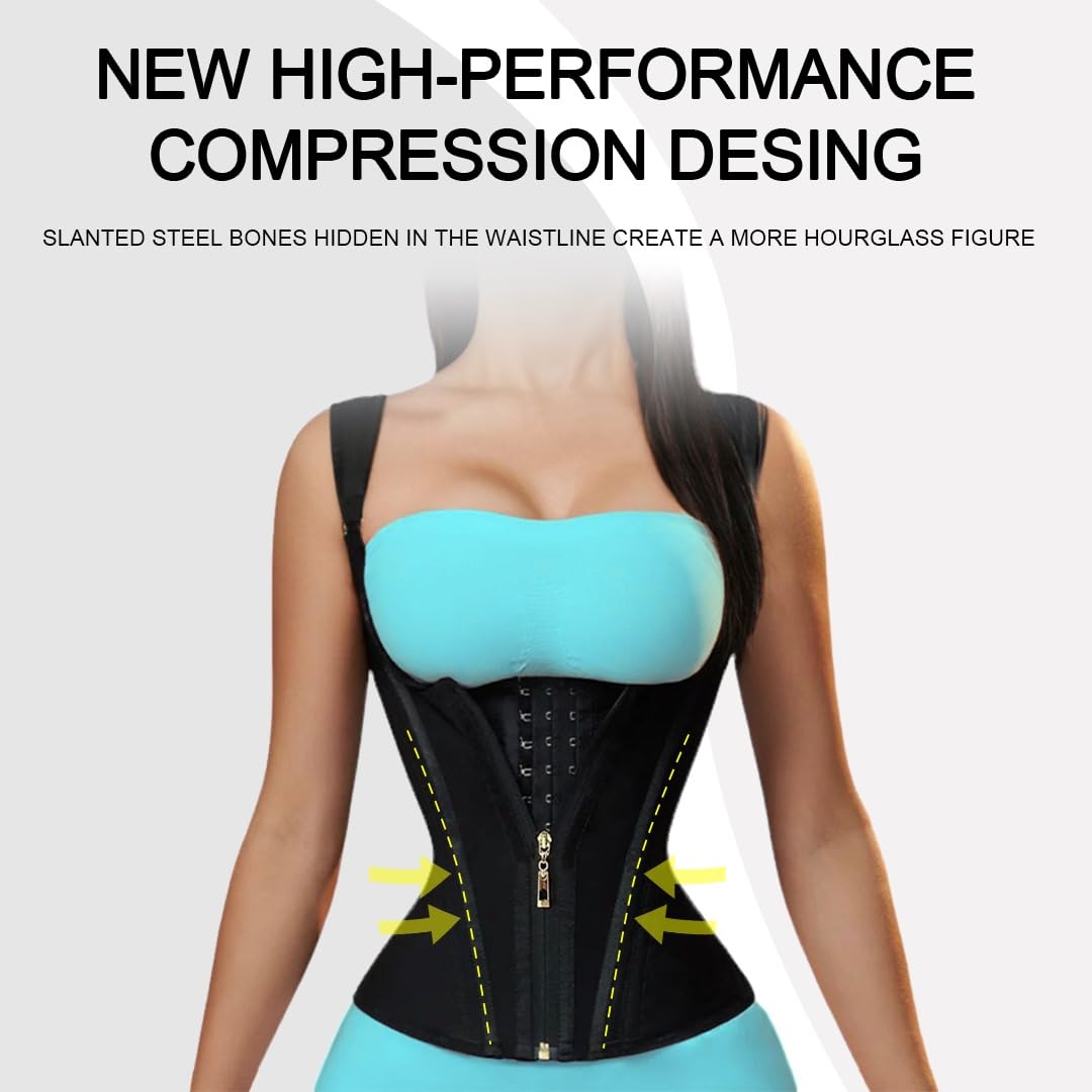Best Shapewear for Women - Tummy Control Waist Trainer Vest - Workout Body Shaper & Girdle for Hourglass Figure - Perfect for Gym, Office & Special Occasions
