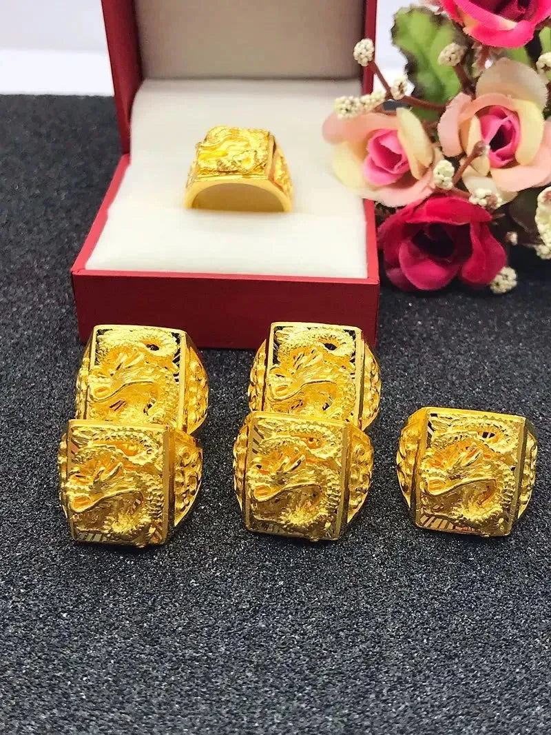 24K Solid Gold Ring for Women - 999 Pure AU Heart Ring - Elegant & Shiny Jewelry Gift for Anniversary, Valentine's Day & Special Occasions