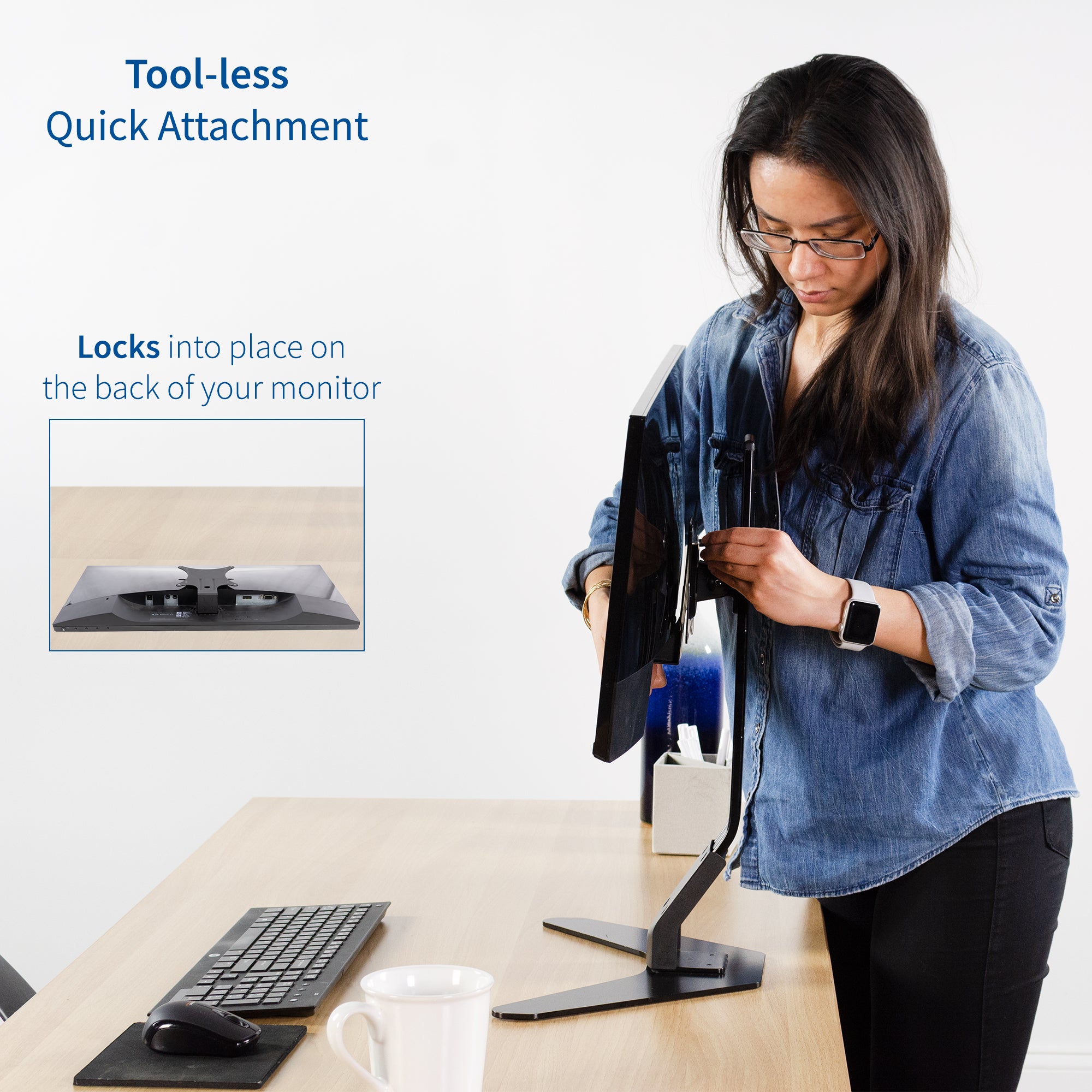VESA Mount Adapter for Dell Monitors - 75x75/100x100mm Bracket for Screen Mounting - Perfect for Home Office & Gaming Setup