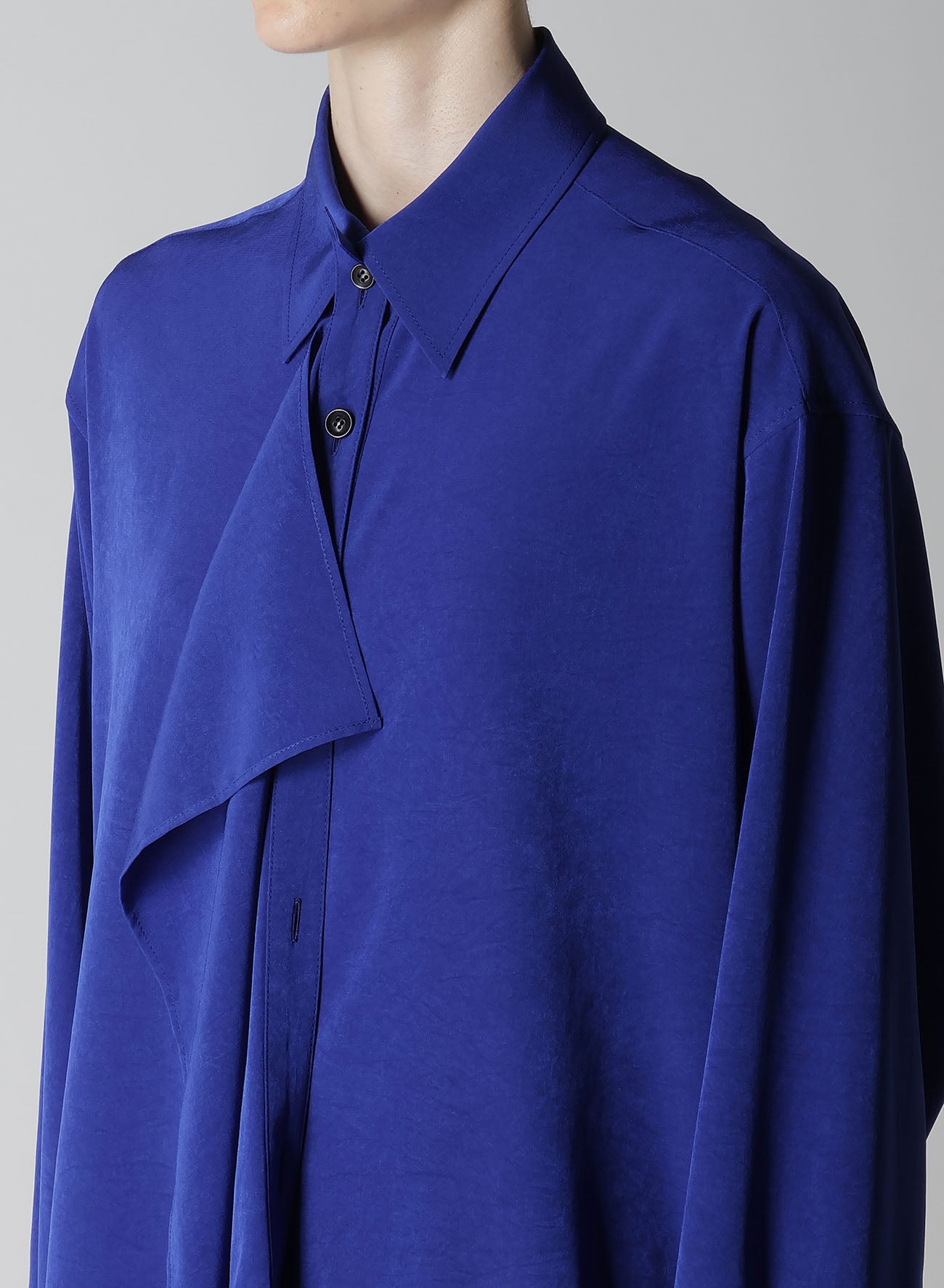 Elegant Crepe de Chine Blouse with Placket - Women's Fashion Top for Work, Office & Casual Wear