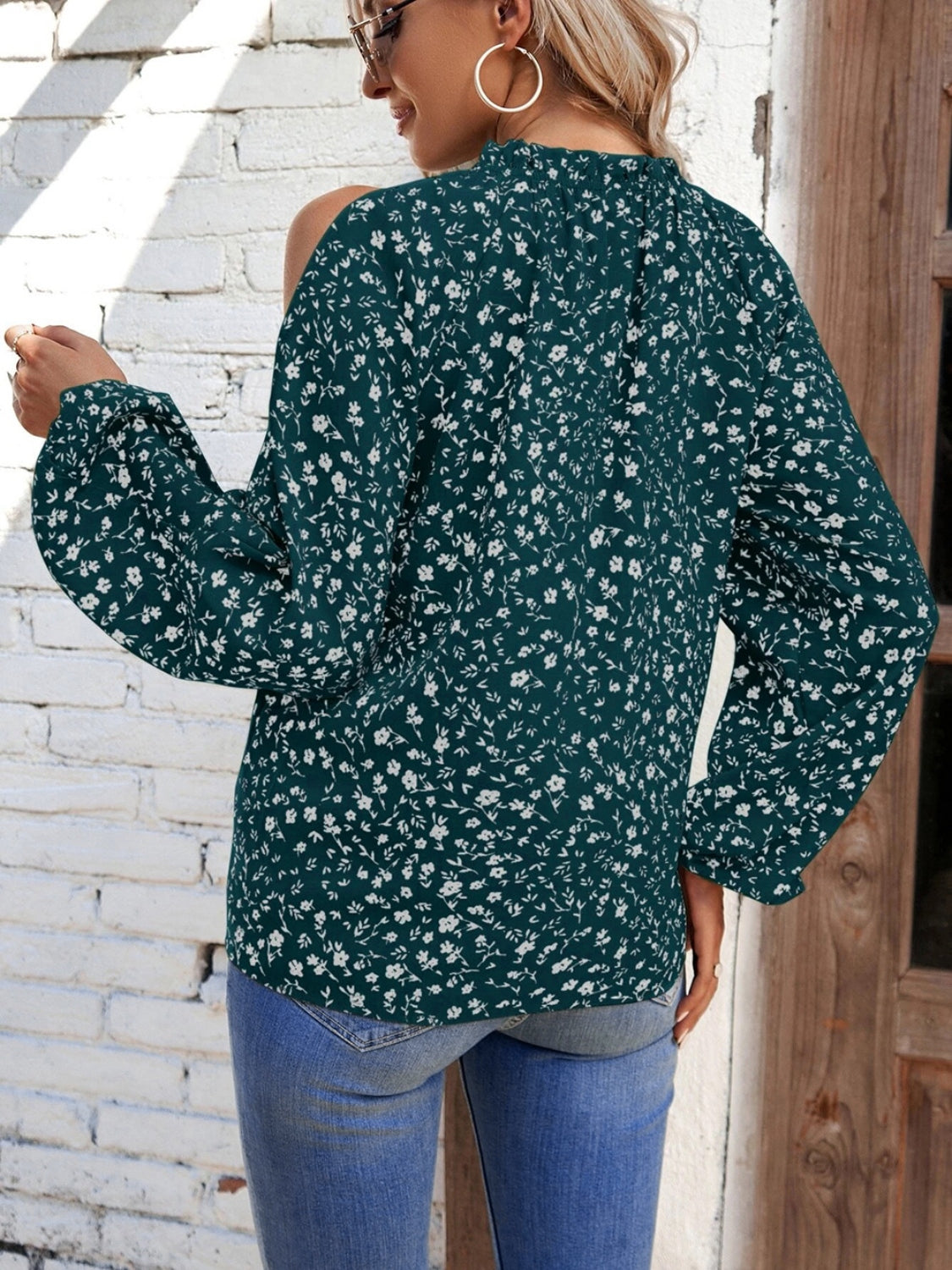 Floral Cold Shoulder Blouse for Women - Elegant Off Shoulder Summer Top - Perfect for Parties, Dates & Beach Vacations