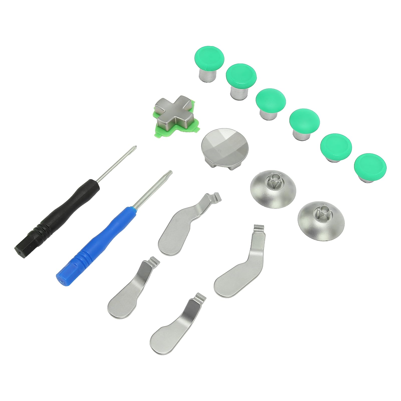 Metal Key Paddle Set for Gaming Controller - Green | Reduce Fatigue for Long Play Sessions