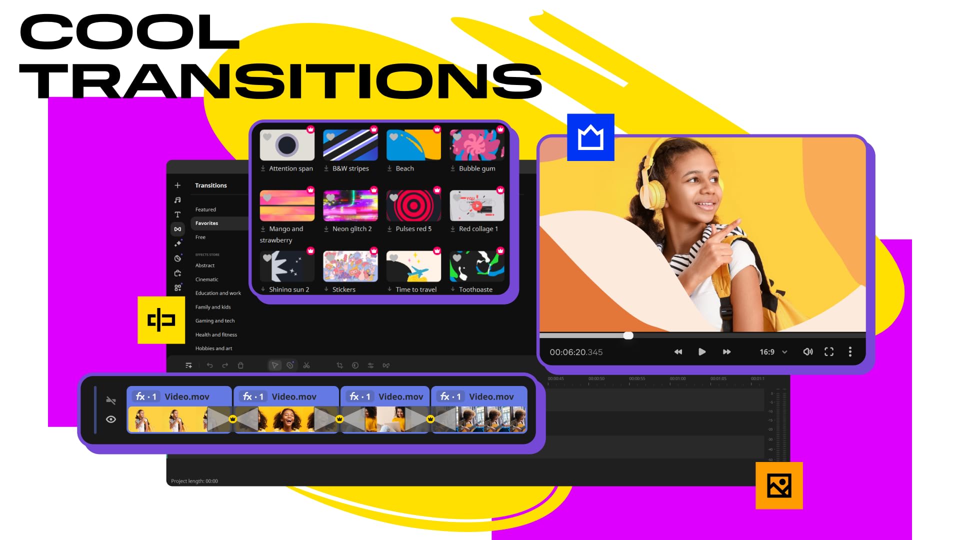 Movavi Slideshow Maker 2025 Personal - Create Stunning Photo Slideshows [PC Download] - Perfect for Weddings, Travel Memories & Family Events
