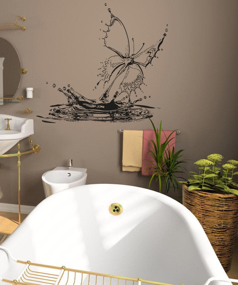 Butterfly Water Drop Vinyl Wall Decal Sticker - Removable Home Decor for Bedroom, Nursery, Living Room - #OS_AA1547