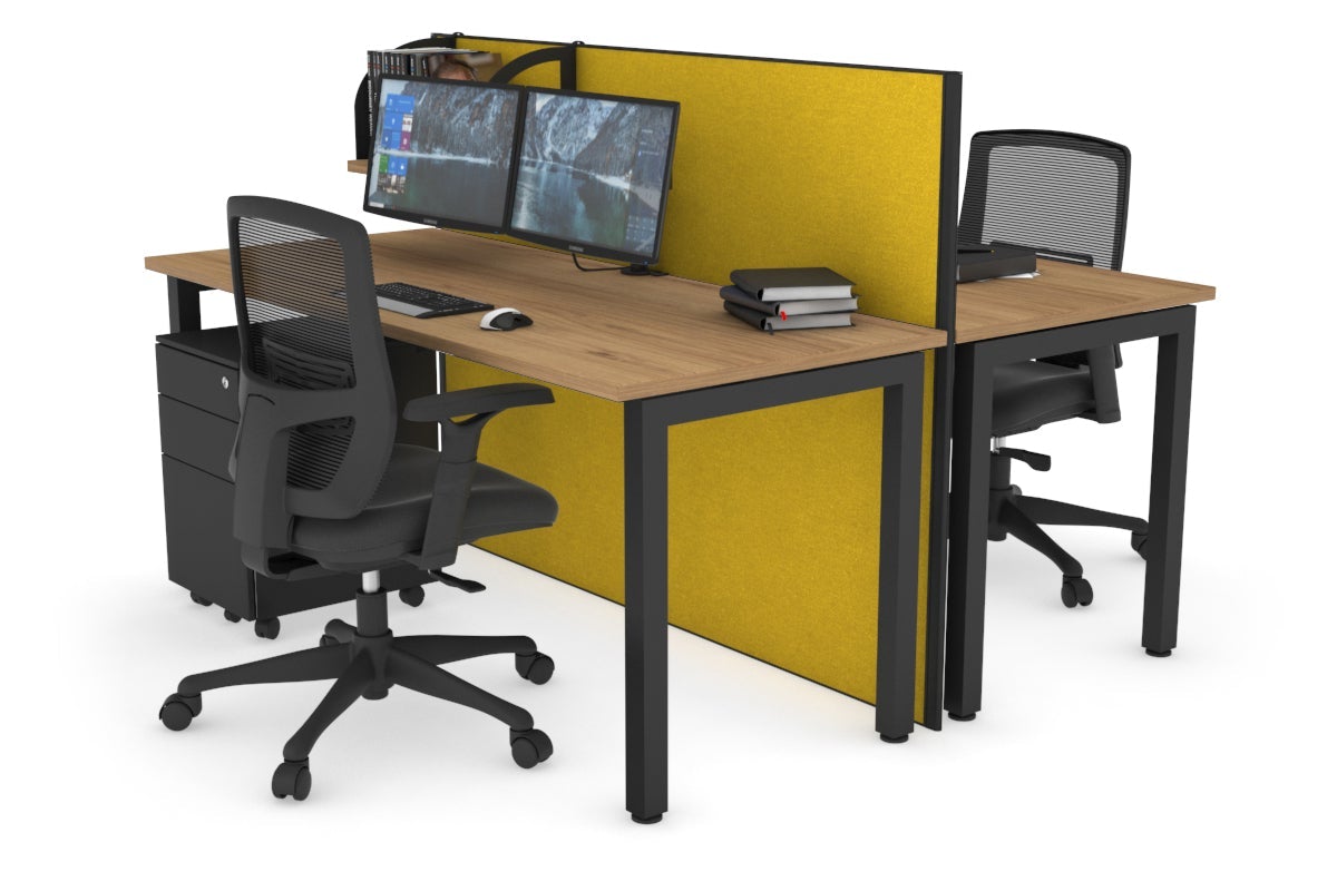 Horizon Quadro 2-Person Office Workstation Bench with Square Legs - 1600L x 700W - Perfect for Collaborative Workspaces, Home Offices & Conference Rooms
