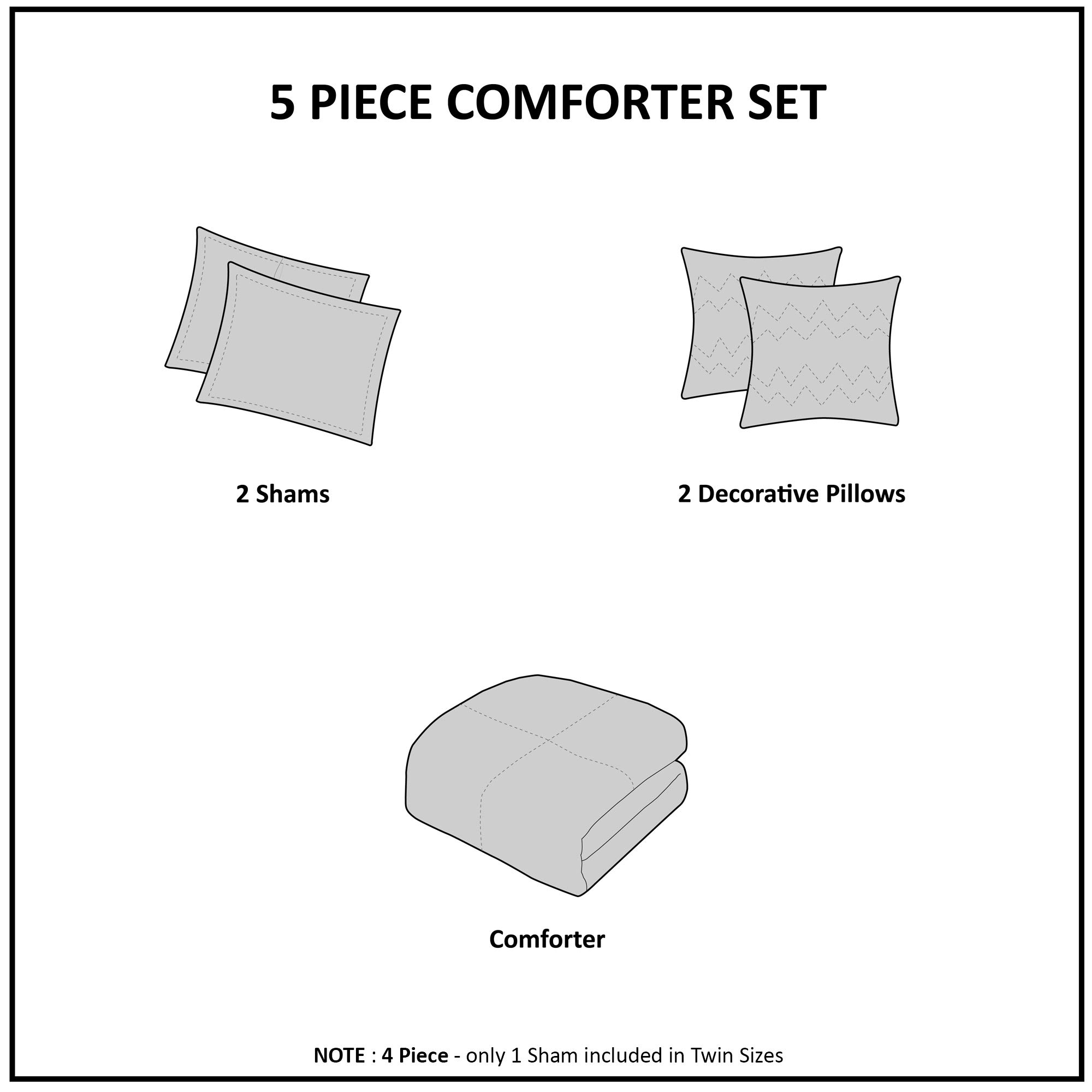Intelligent Design Daryl 4-Piece Plaid Print All-Season Comforter Set - Twin/Twin XL, Ultra Soft Microfiber Bedding for Teens & Kids, Grey - Perfect for Dorm Rooms, Guest Beds & Cozy Bedroom Decor