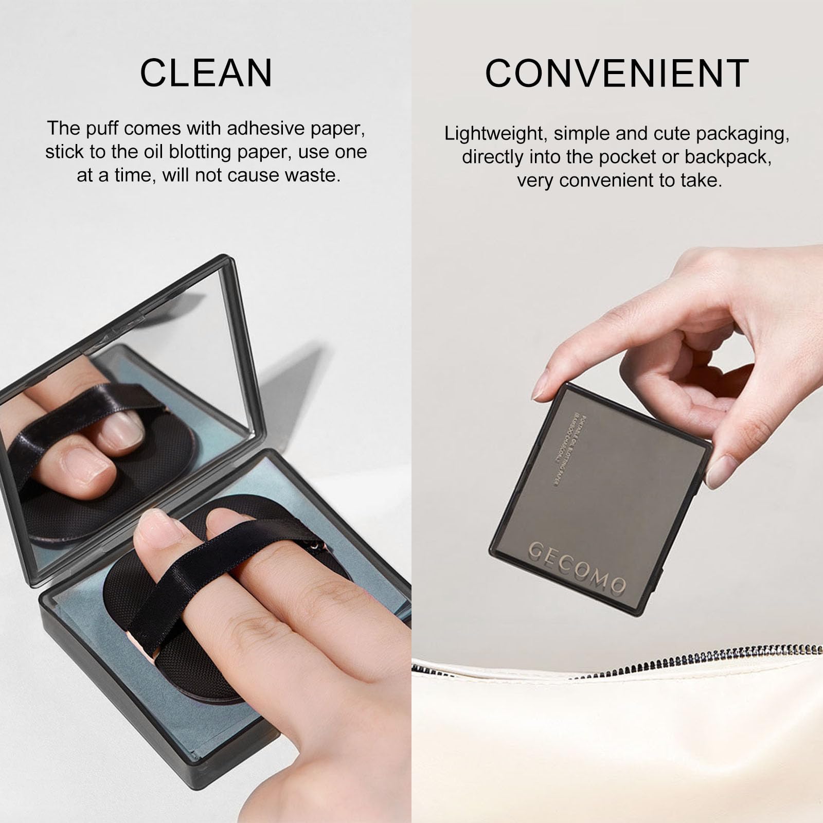 KYDA 200 Sheets Bamboo Charcoal Oil Blotting Paper with Mirror & Puff | Refillable Face Oil Absorbing Sheets | Makeup-Friendly Oil Control Paper for Shine-Free Skin | Travel Size Oil Blotting Film for On-the-Go Touch Ups | Perfect for Oily Skin, Acne-Prone Skin & Makeup Maintenance