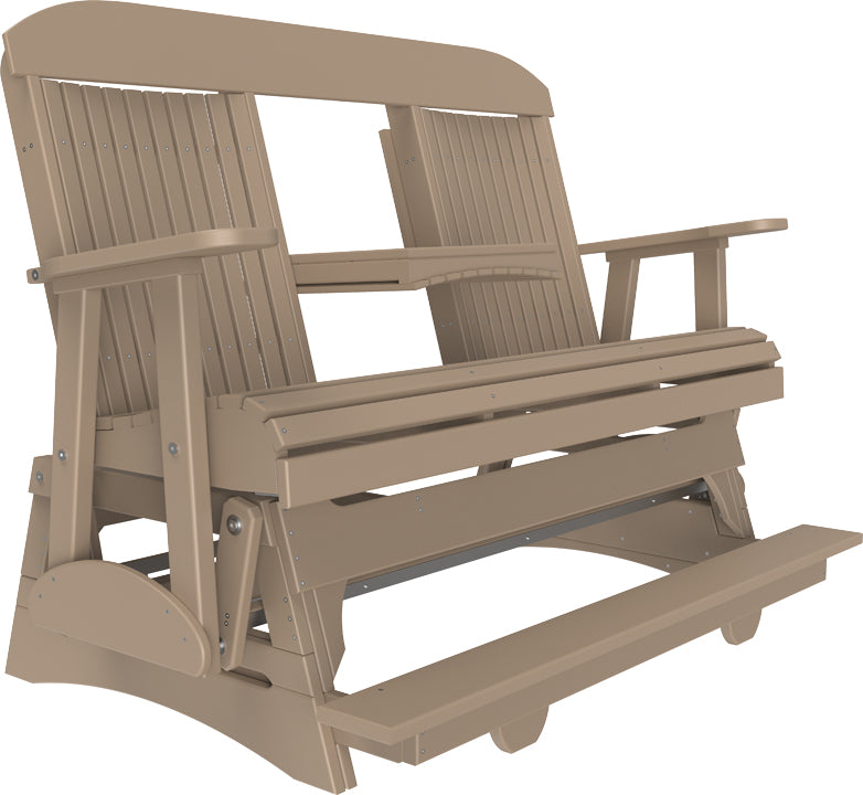 LuxCraft 5-Foot Classic Balcony Glider Chair - Outdoor Patio Swing for Relaxing, Porch Rocking Bench with Smooth Gliding Motion - Perfect for Backyard, Garden, Deck or Sunroom Lounging