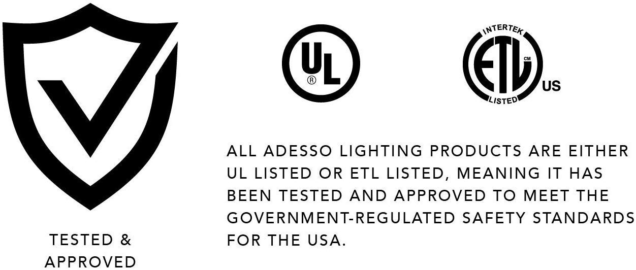 Adesso 3908-26 60-Inch Adjustable Black Desk Lamp with Flexible Gooseneck - Perfect for Home Office, Study, Reading & Workspace Lighting