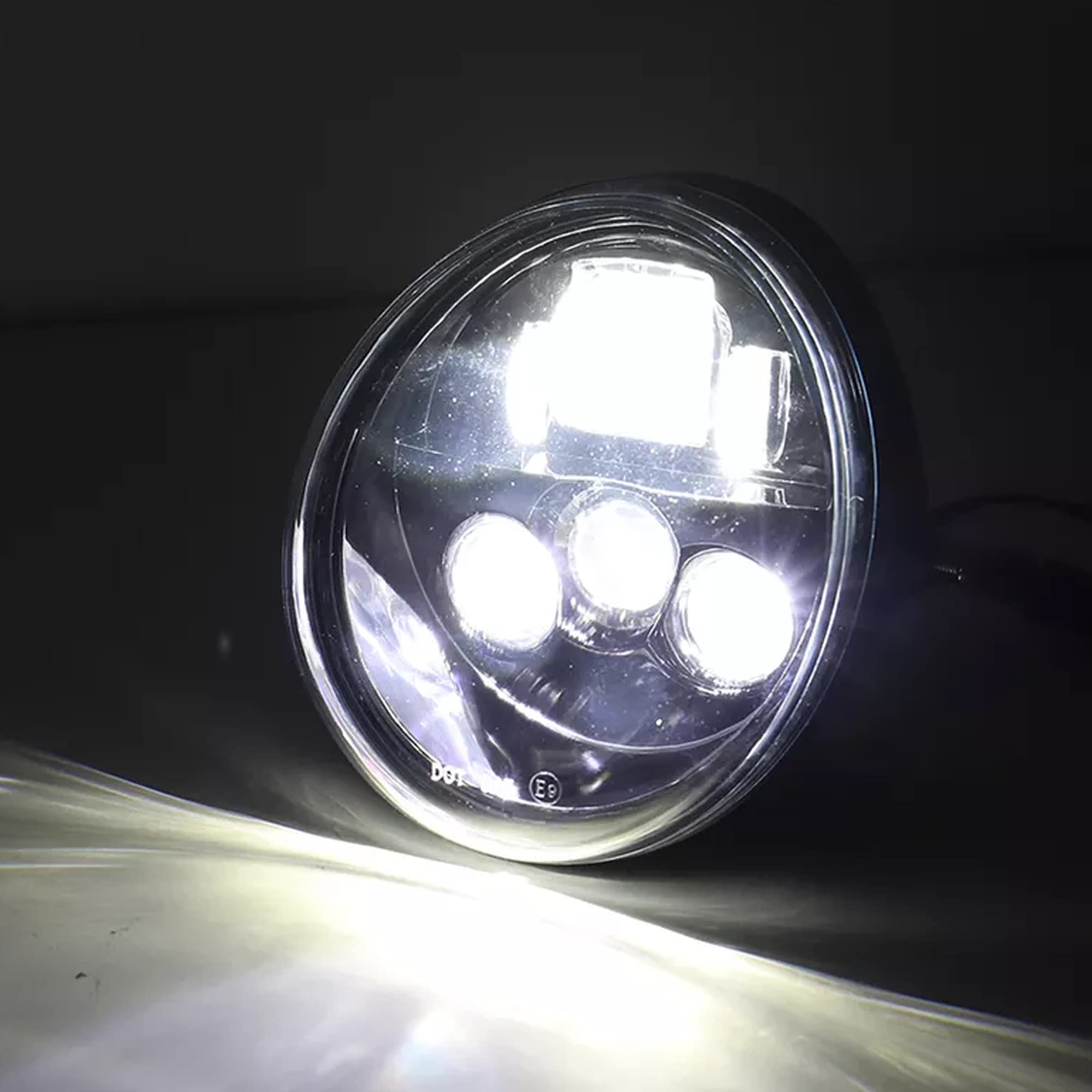 Eagle Lights 8900VC Oval Projection LED Motorcycle Headlight Kit - Chrome Finish for Harley, Honda, Yamaha & More - High Visibility for Night Riding & Off-Road Adventures