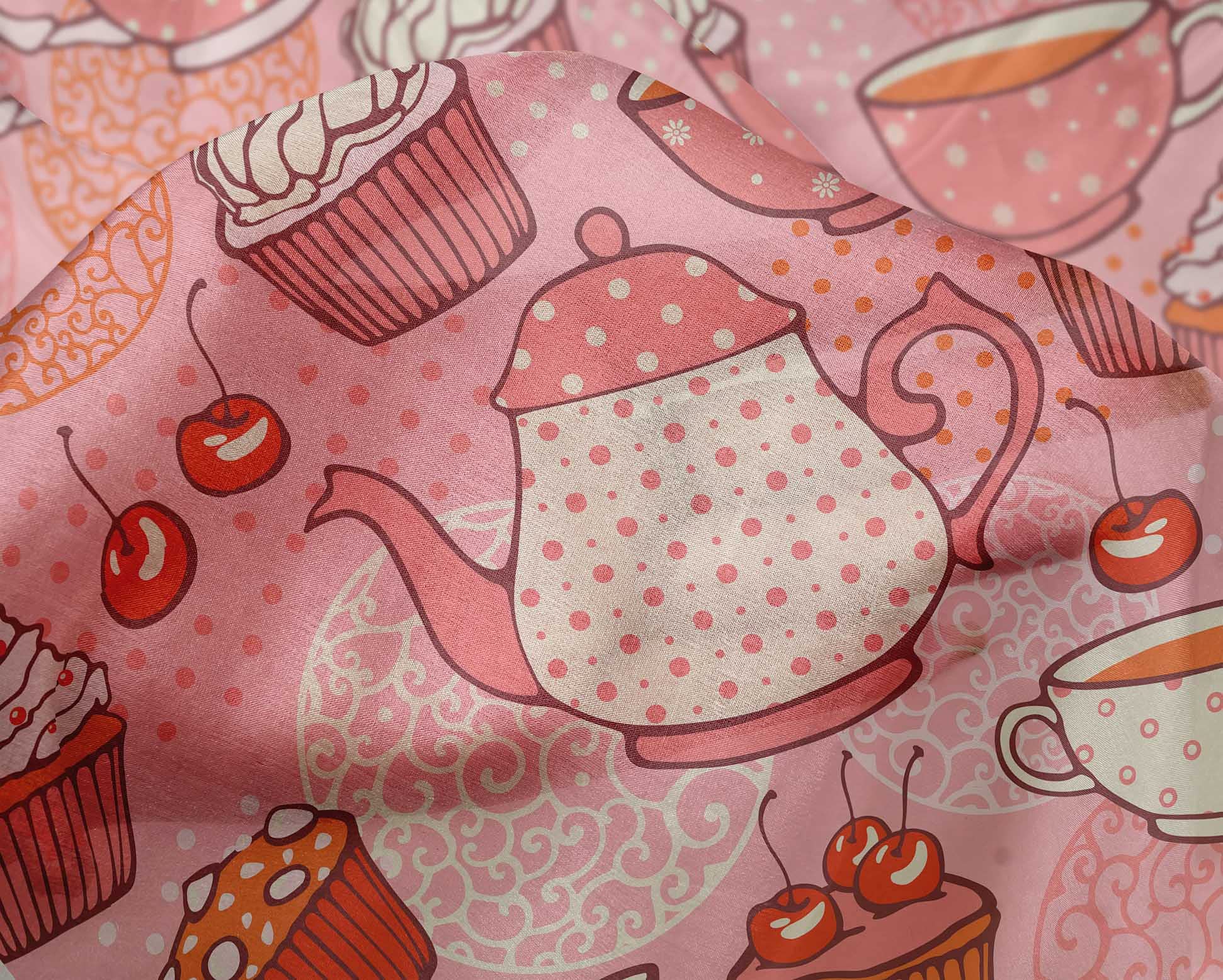 Premium Silk Tabby Peach Fabric - 42 Inch Wide for Tea Party Kettles, Quilting & Sewing Projects | DIY Home Decor, Dressmaking & Craft Supplies