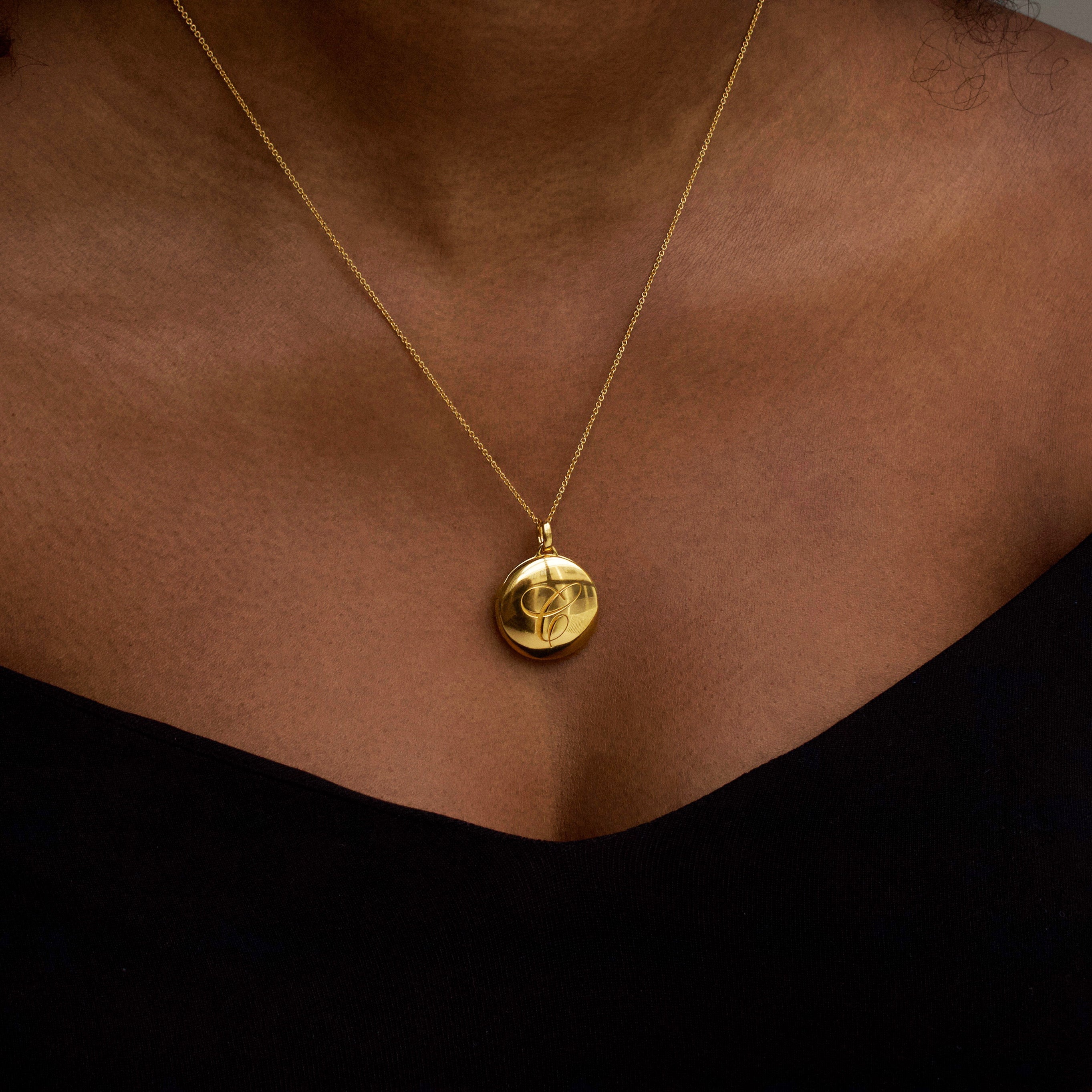 Personalized Engraved Initial Locket Necklace with Diamond Accents - Perfect Gift for Women, Mom, Girlfriend | Valentine's Day, Anniversary, Birthday Jewelry Present