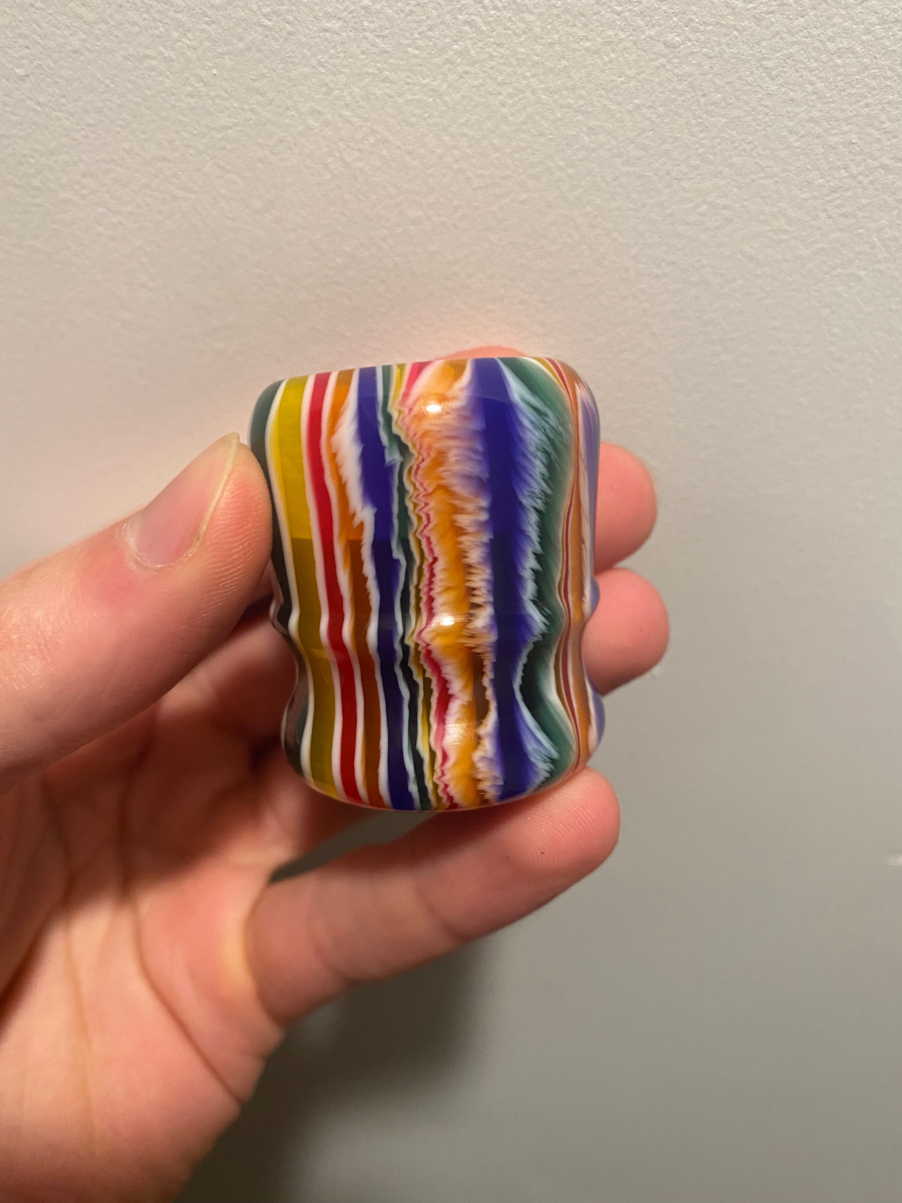 Handcrafted Candy Stripe Shaving Brush Handle for 24mm & 26mm Knots - Factory Second - Perfect for Wet Shaving & Grooming Kits