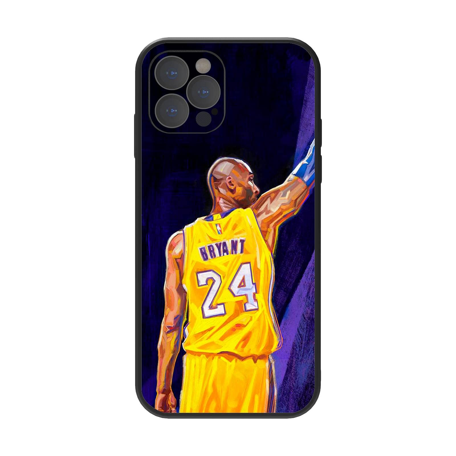 iPhone 12 Pro Max Case - Premium Soft Silicone Protective Cover with Kobe Bryant Design | Slim Fit for iPhone 12 Pro Max | Perfect for Basketball Fans & Sports Enthusiasts | Great for Daily Use, Workouts & Game Days